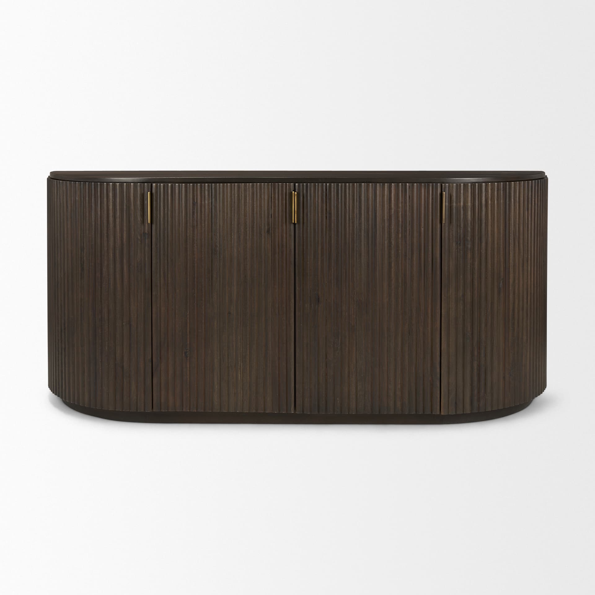 Terra 72L x 18W x 32H Dark Brown Wood Fluted Sideboard — product photograph