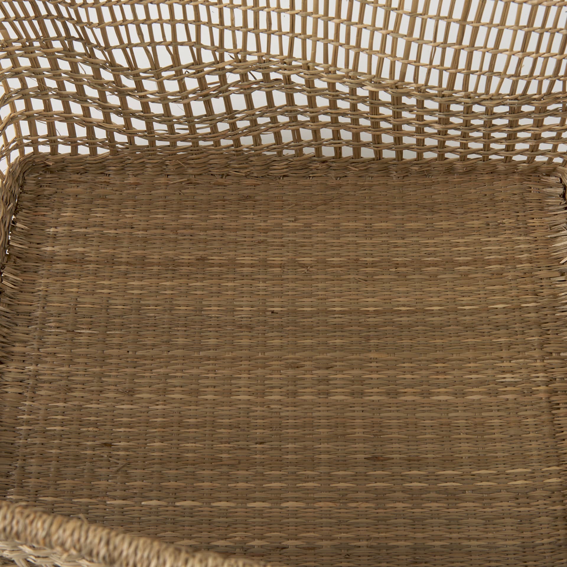 Bellisa 18.5L x 14.6W x 11.0H (Set of 2) Medium Brown Seagrass Rectangular Basket W/ Handles — product photograph