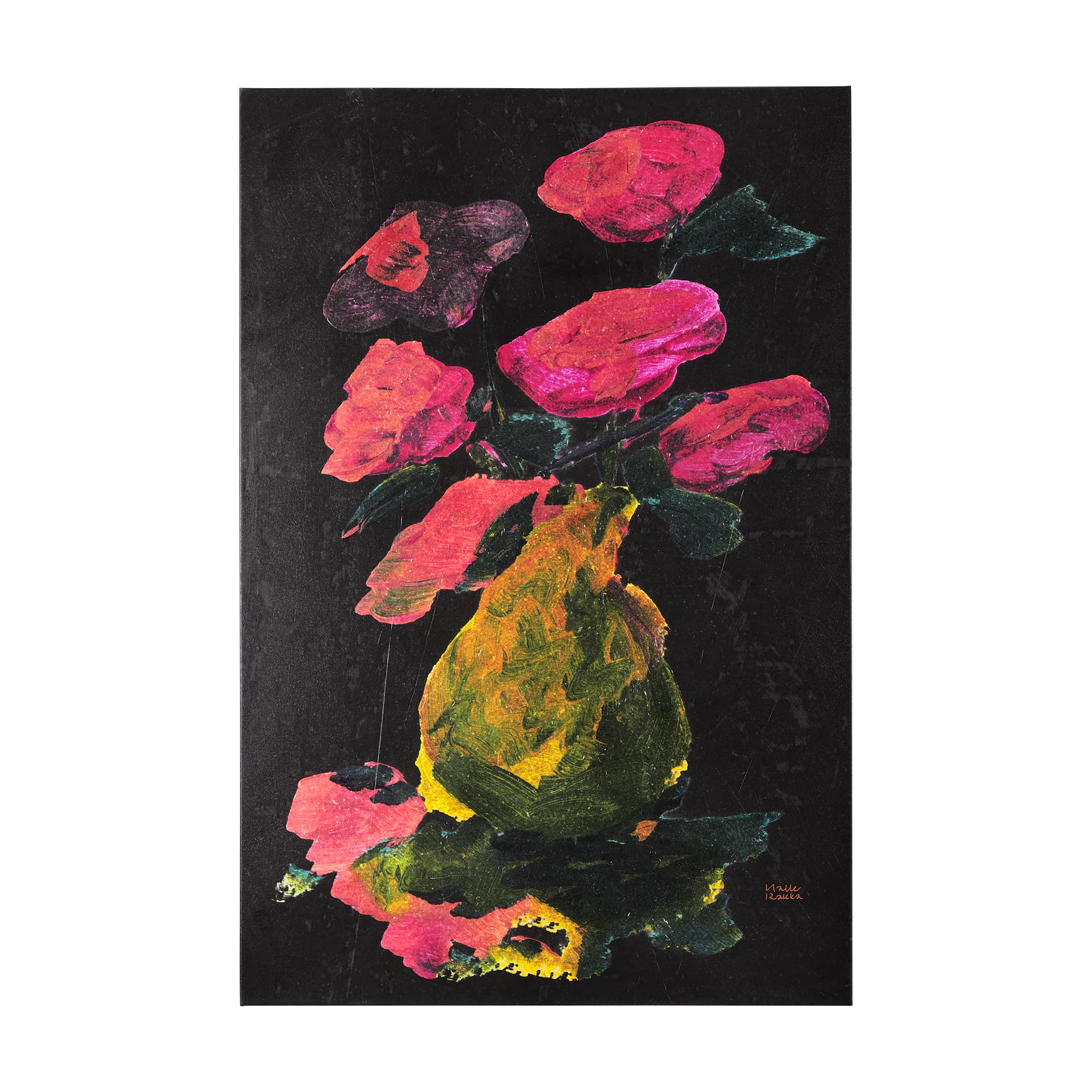 Midnight Flower I by Mercana Studio a Hand Embellished Textured Canvas — product photograph