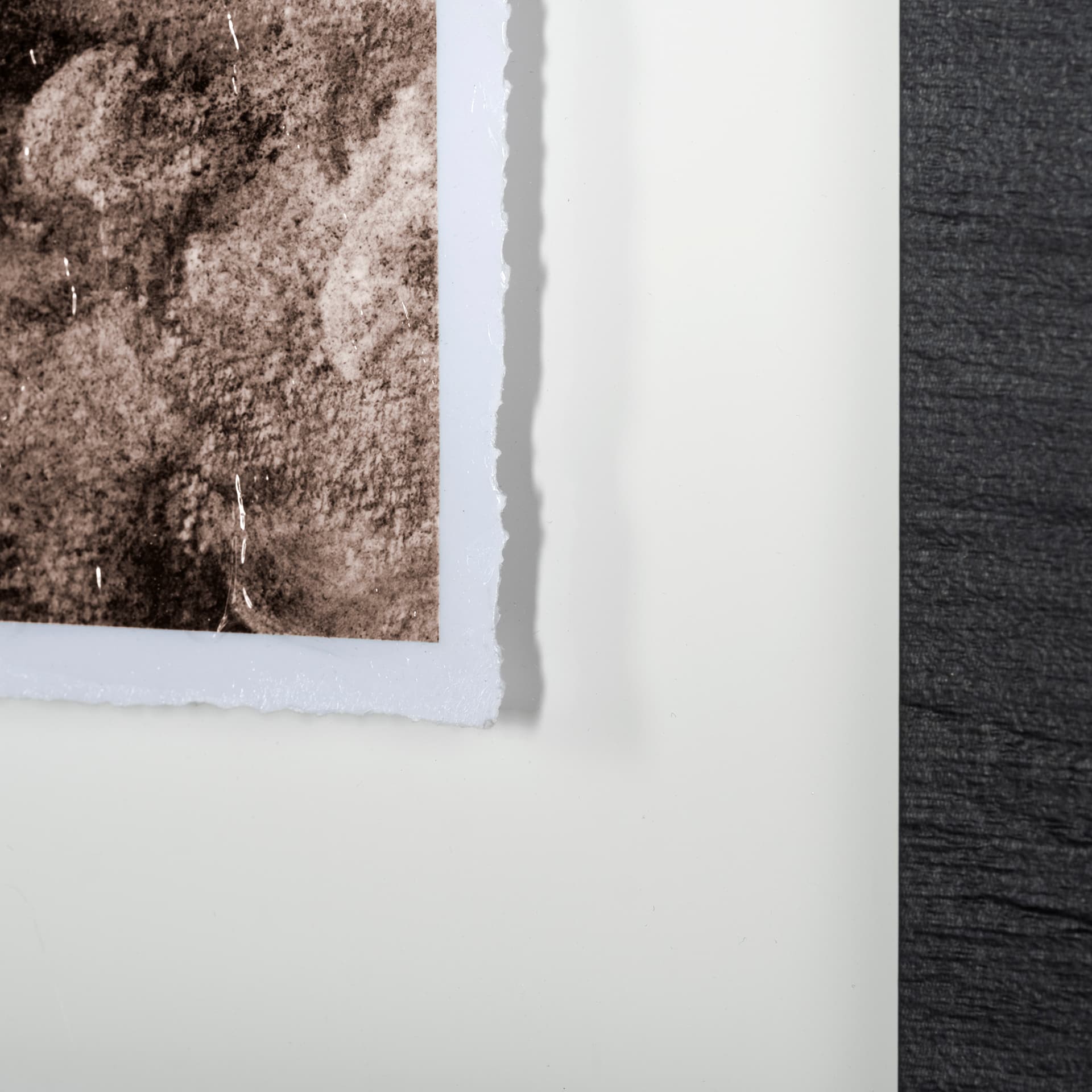 Rhino Blue by Mercana Studio a Hand Embellished Textured Framed Art Print Matted under Glass — product photograph