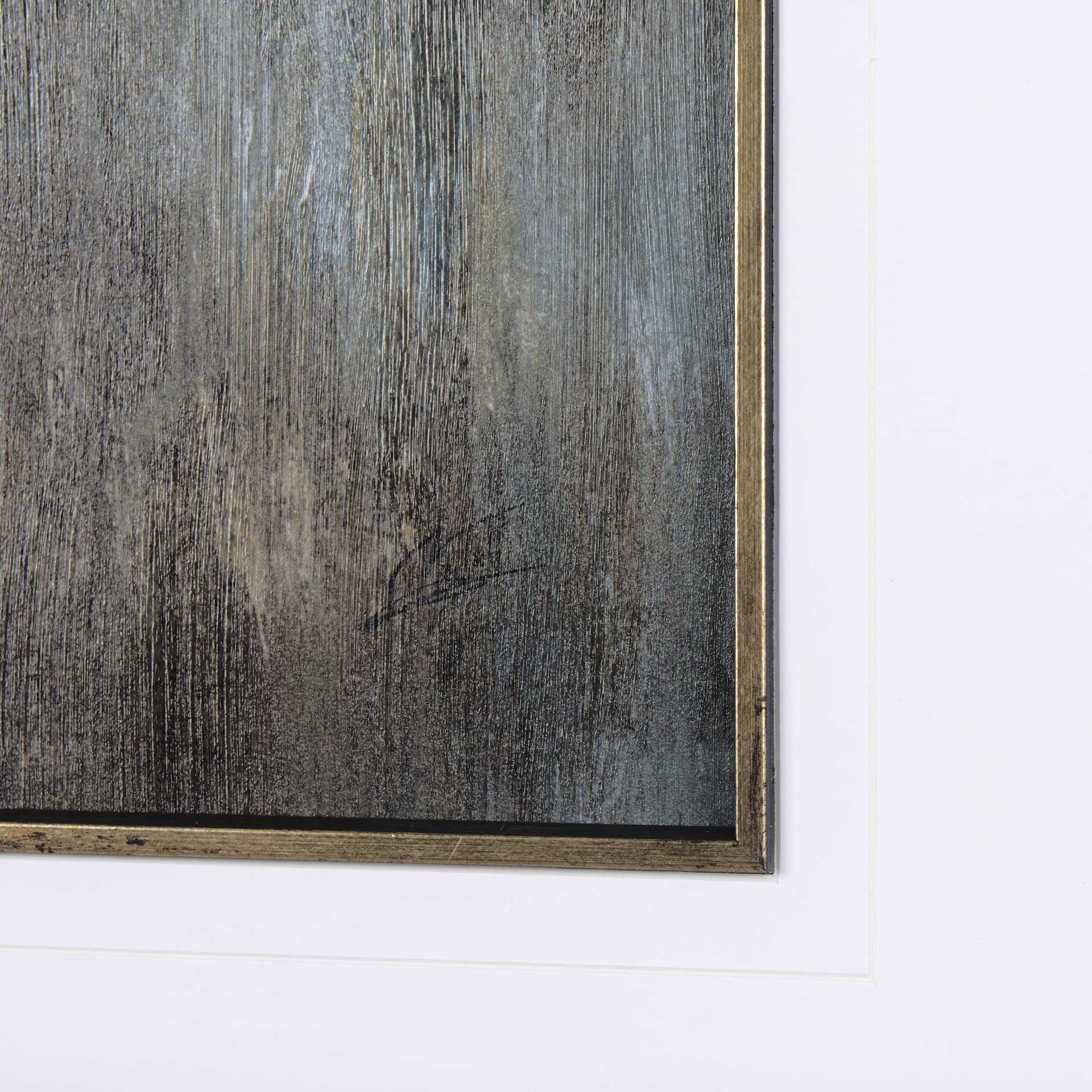 Misty day II by Mercana Studio a Hand Embellished Textured Framed Art Print Matted under Glass — product photograph