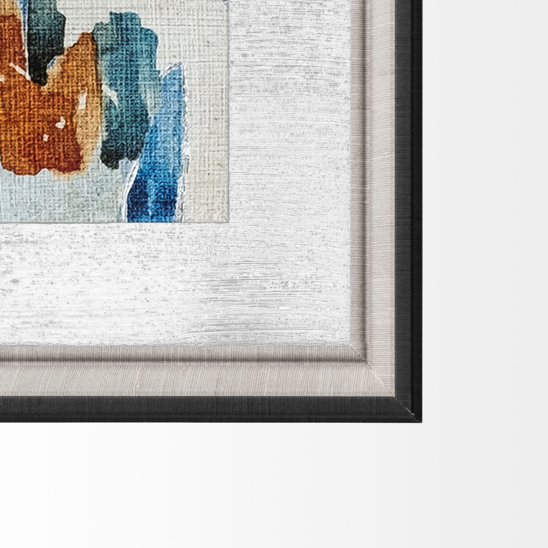 Bohemian Ikat IV by Chariklia Zarris a Hand Embellished Textured Framed Art Print Matted under Glass — product photograph