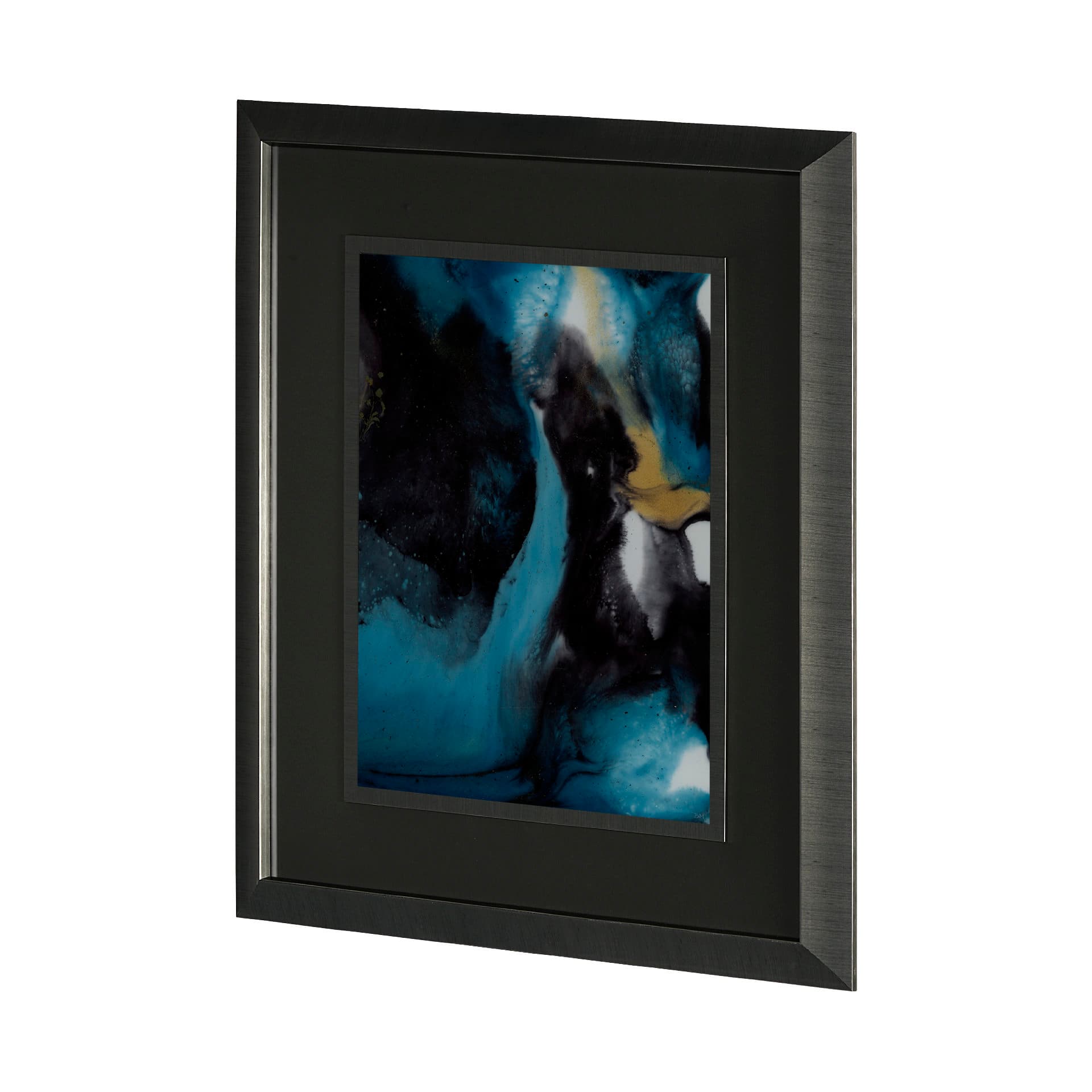 Ocean Currents II by Mercana Studio a Hand Embellished Textured Framed Art Print Matted under Glass — product photograph