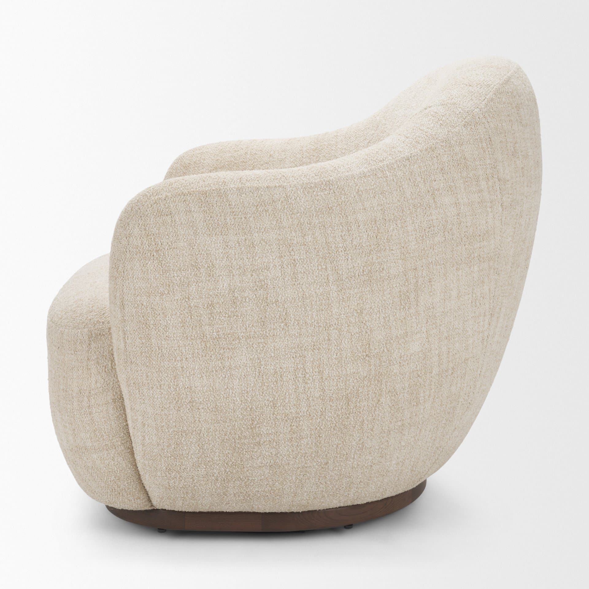 Hudson Oatmeal Fabric Upholstered Swivel Chair — product photograph