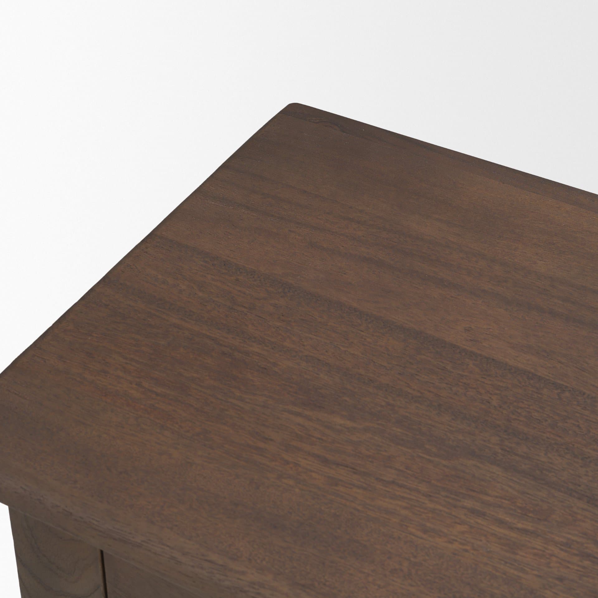 Angeline Spool Turned Console Table | Dark Brown Wood | 2 Drawers — product photograph