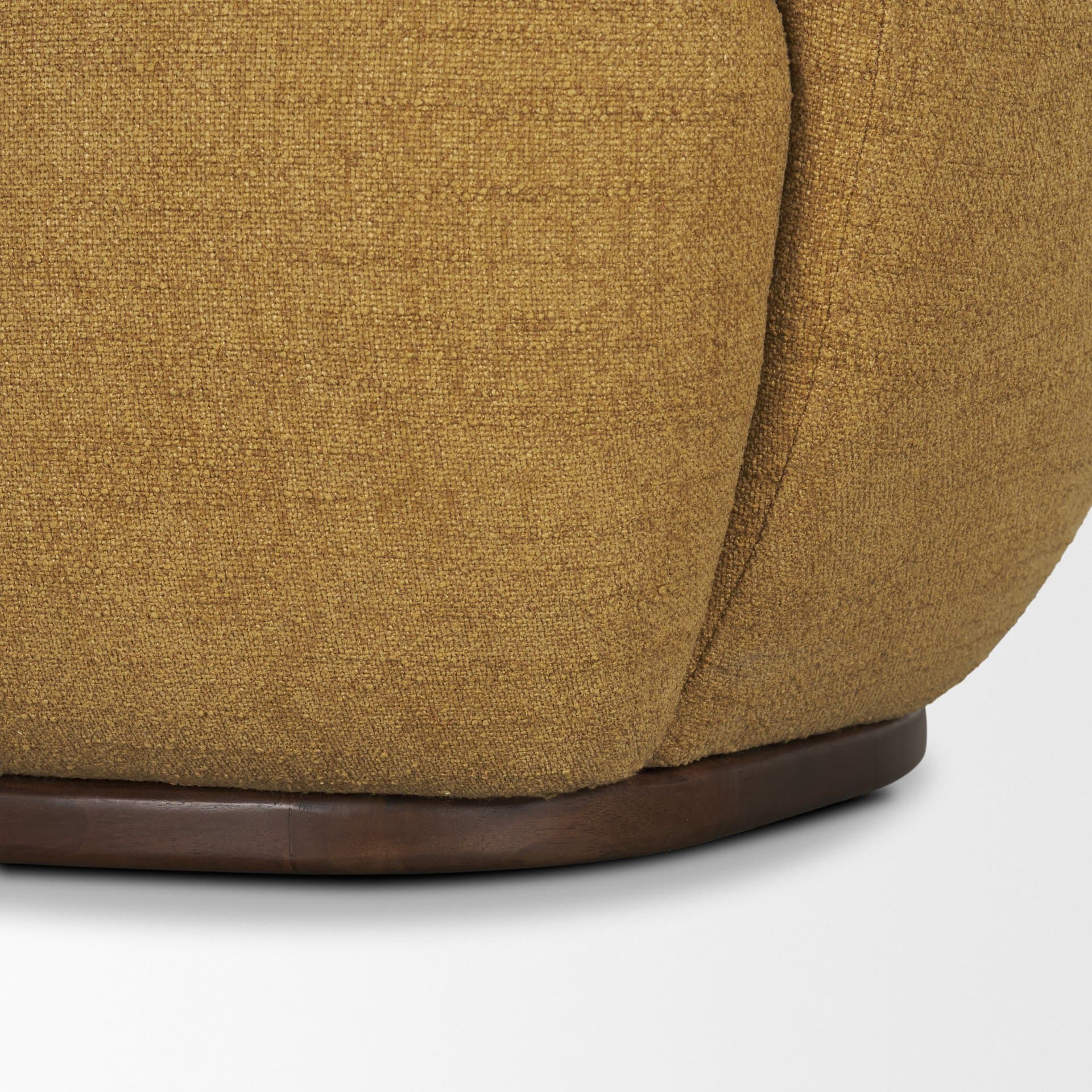 Hudson Mustard Fabric Upholstered Swivel Chair — product photograph
