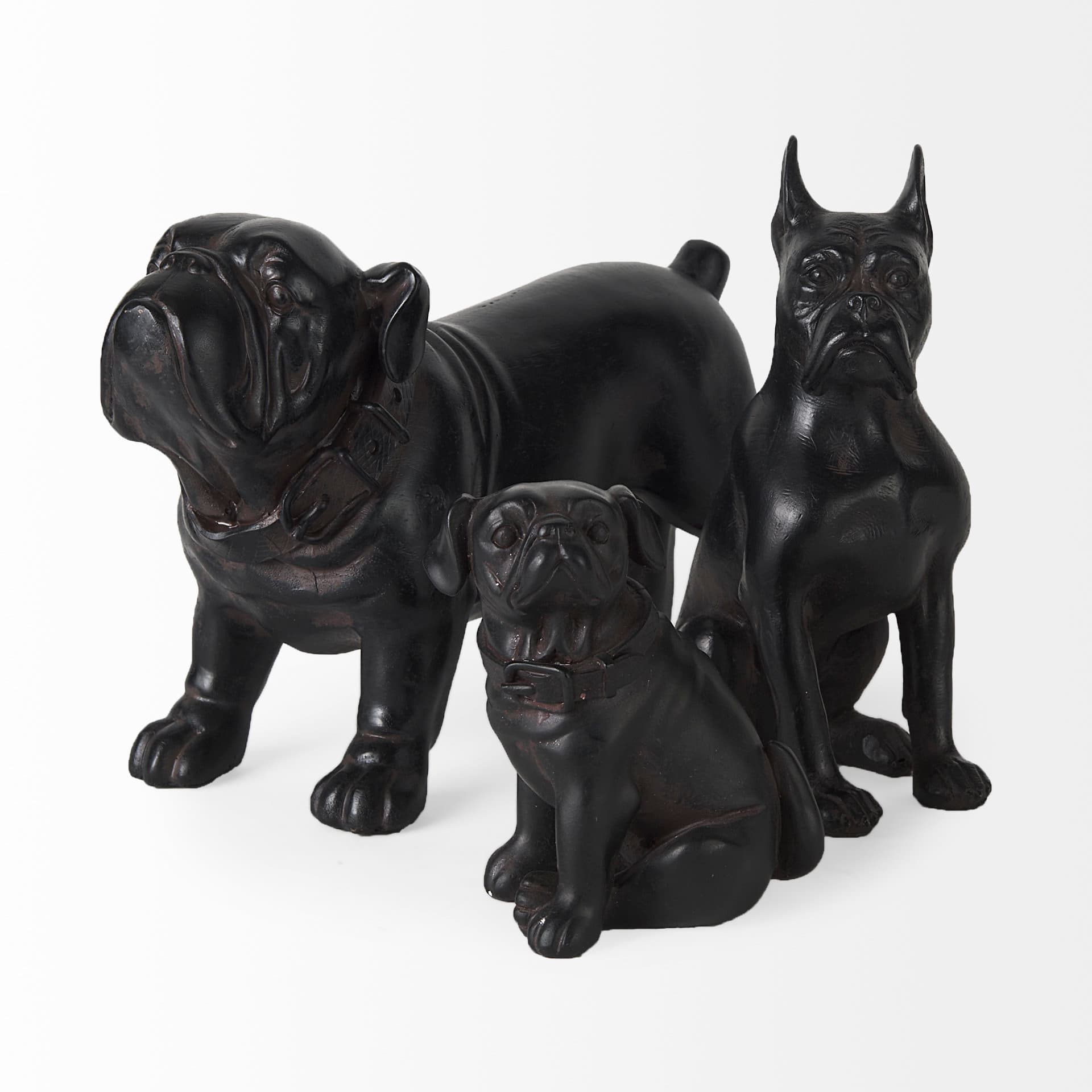 Hugo 5L x 13W Black Resin Bulldog — product photograph