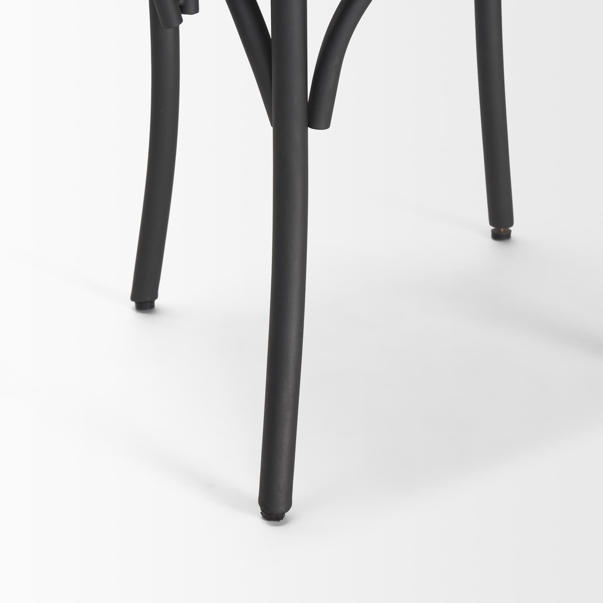 Etienne Cross Back Dining Side Chair | Light Brown Wood w/ Iron — product photograph