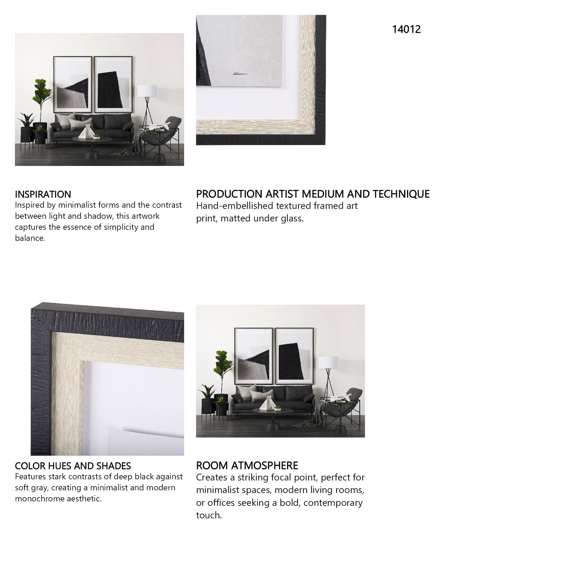 Pages I by Mercana Studio a Hand Embelished Textured Framed Art Print Matted under Glass — in a styled room