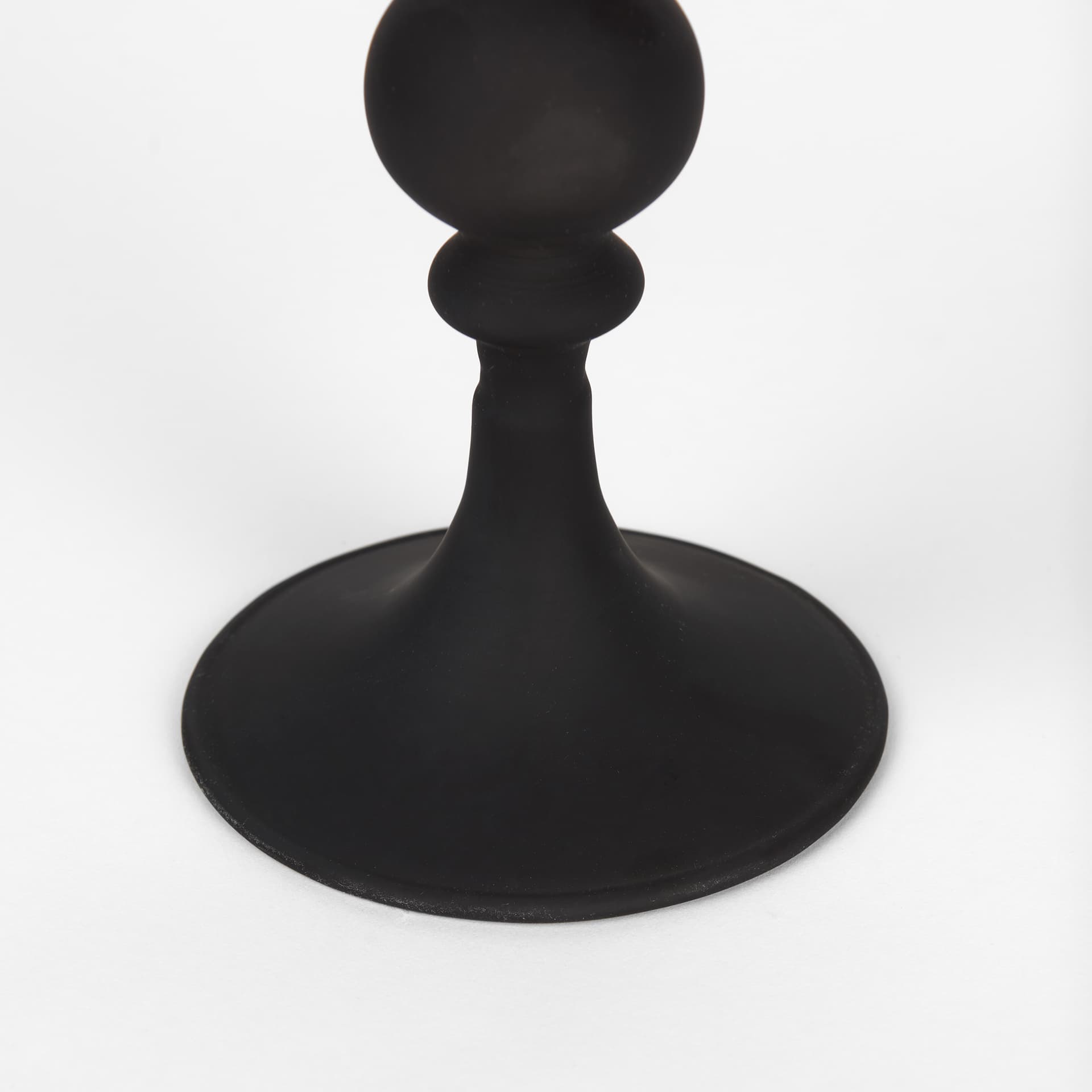 Haute Large Matte Black Blown Glass Candlestick — product photograph