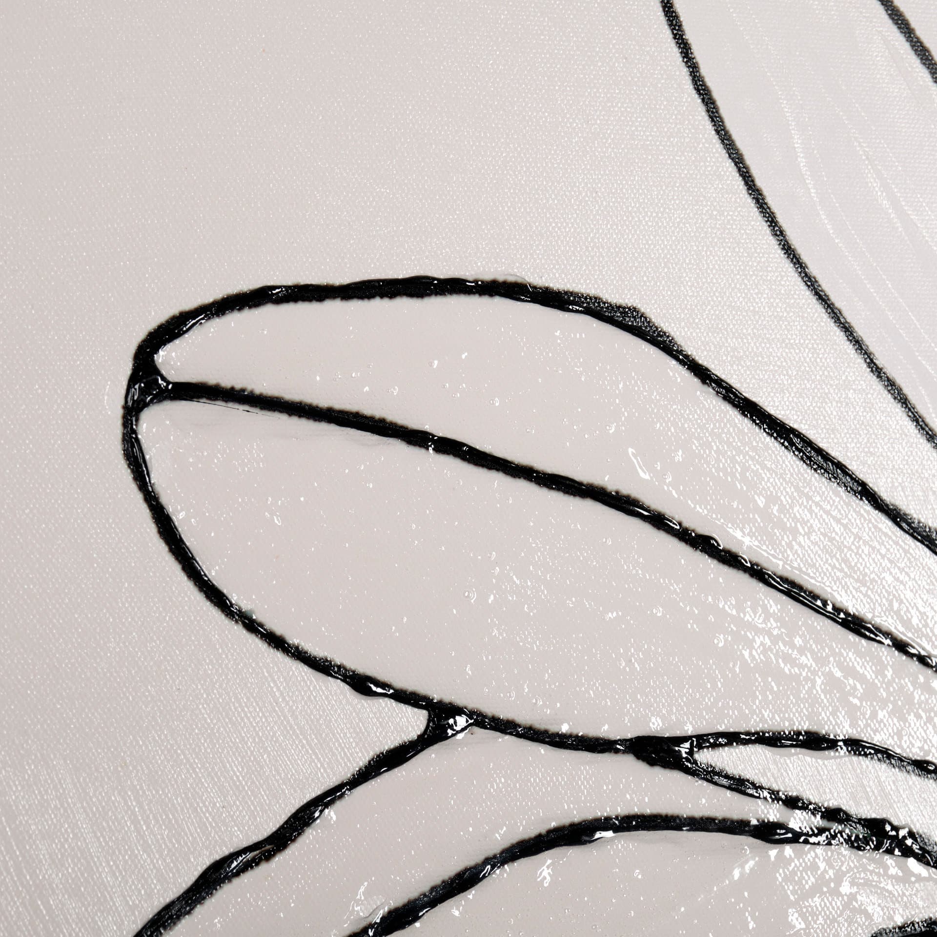 Olive Branch Countour II by Emma Scarvey a Hand Embellished Textured Canvas — product photograph