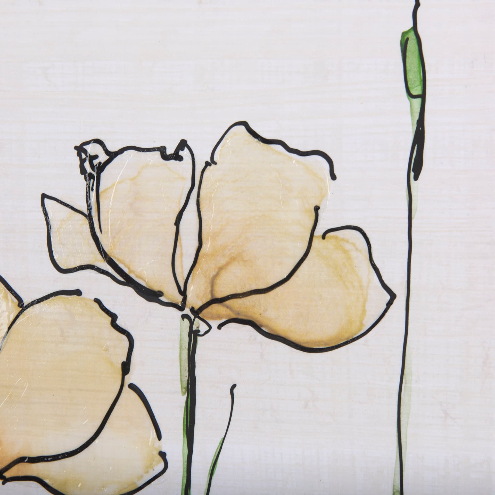 Meadow flowers IV by Mercana Studio a Hand Embellished Textured Framed Art Print Matted under Glass — product photograph