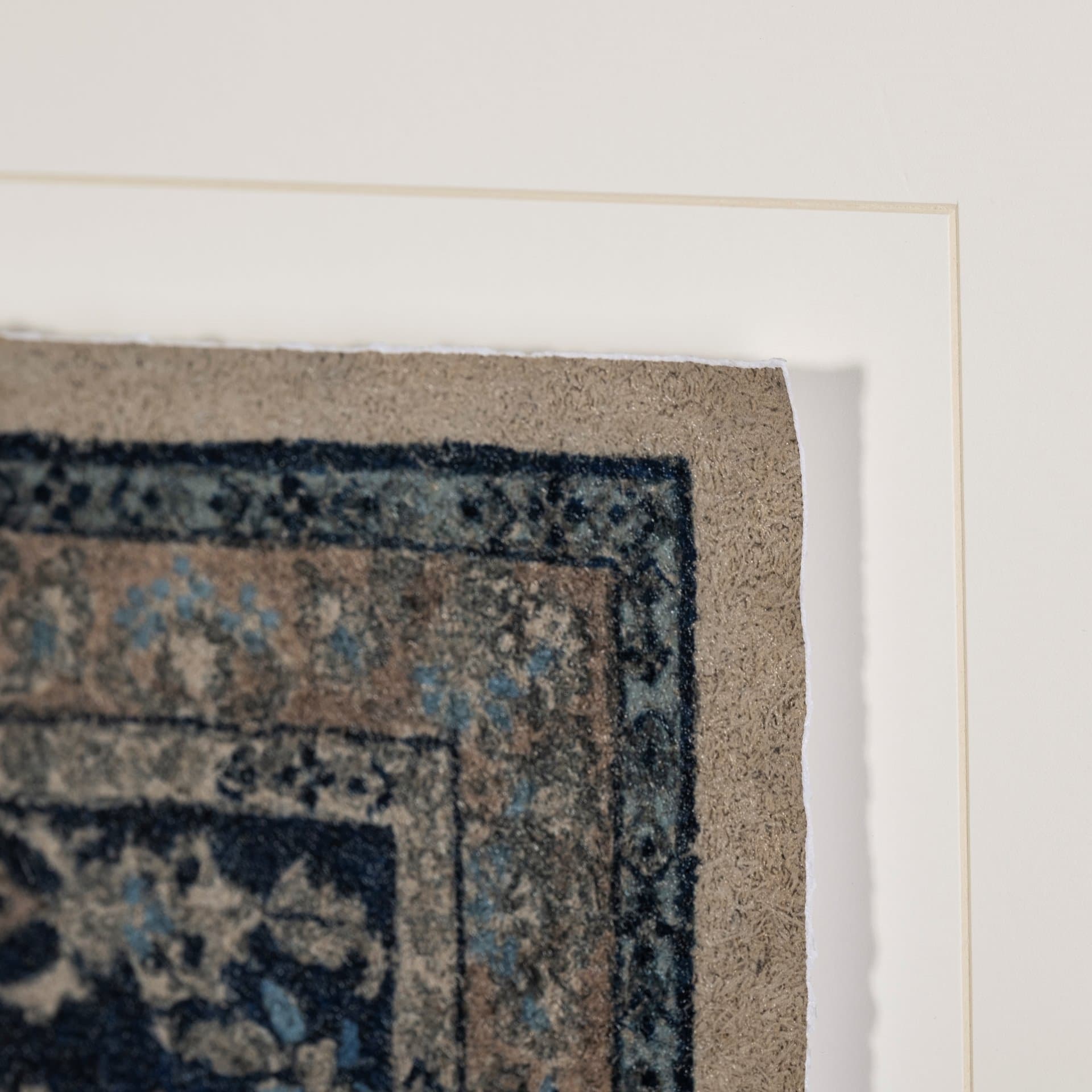 Carpet by Mercana Studio a Hand Embelished Textured Framed Art Print Matted under Glass — product photograph