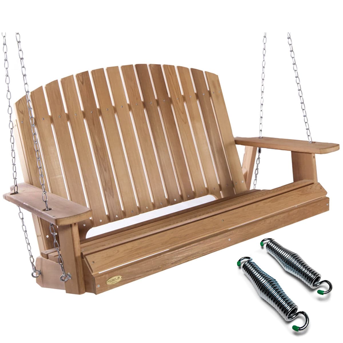 4-ft Adirondack Cedar Garden Swing with Comfort Springs — product photograph