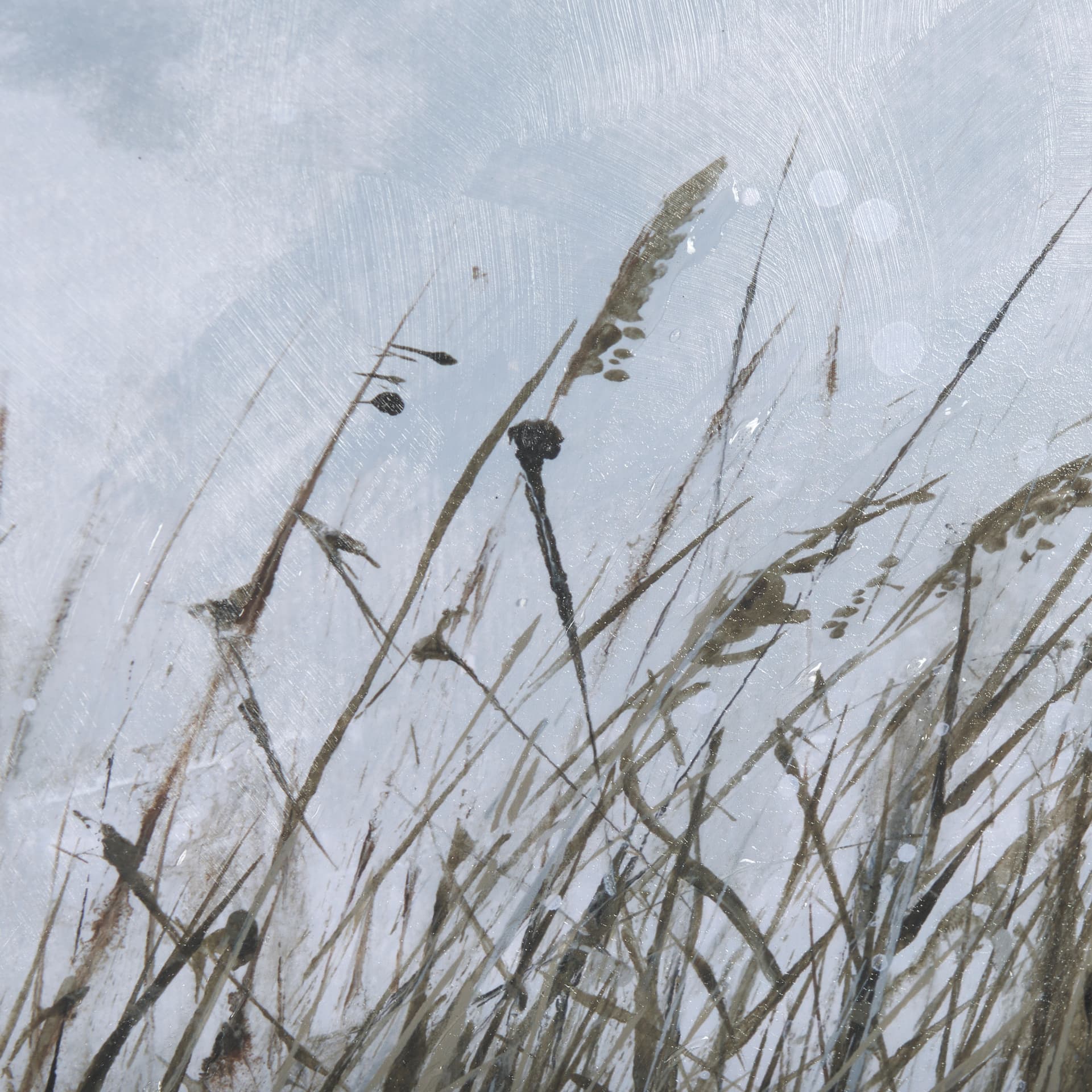 Chilly Breeze II by Natali a Hand Embelished Textured Framed Art Print Matted under Glass — product photograph