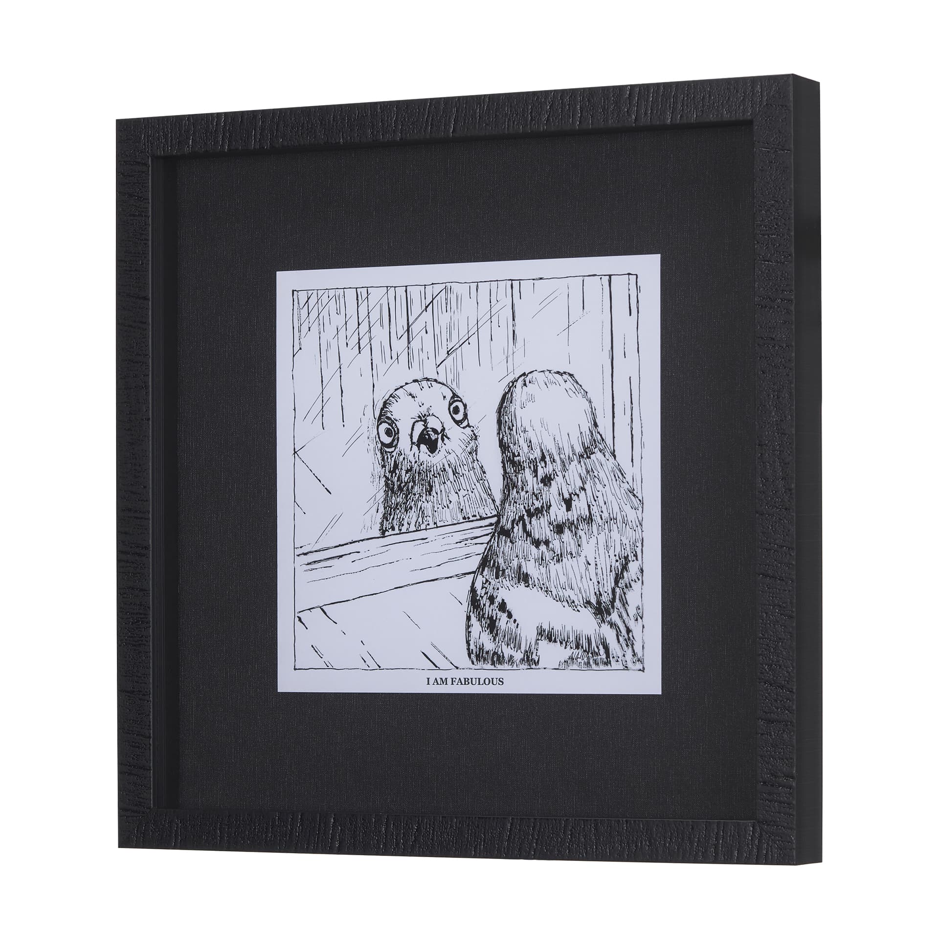 Animal Talk I by Mercana Studio a Framed Art Print Matted under Glass — product photograph