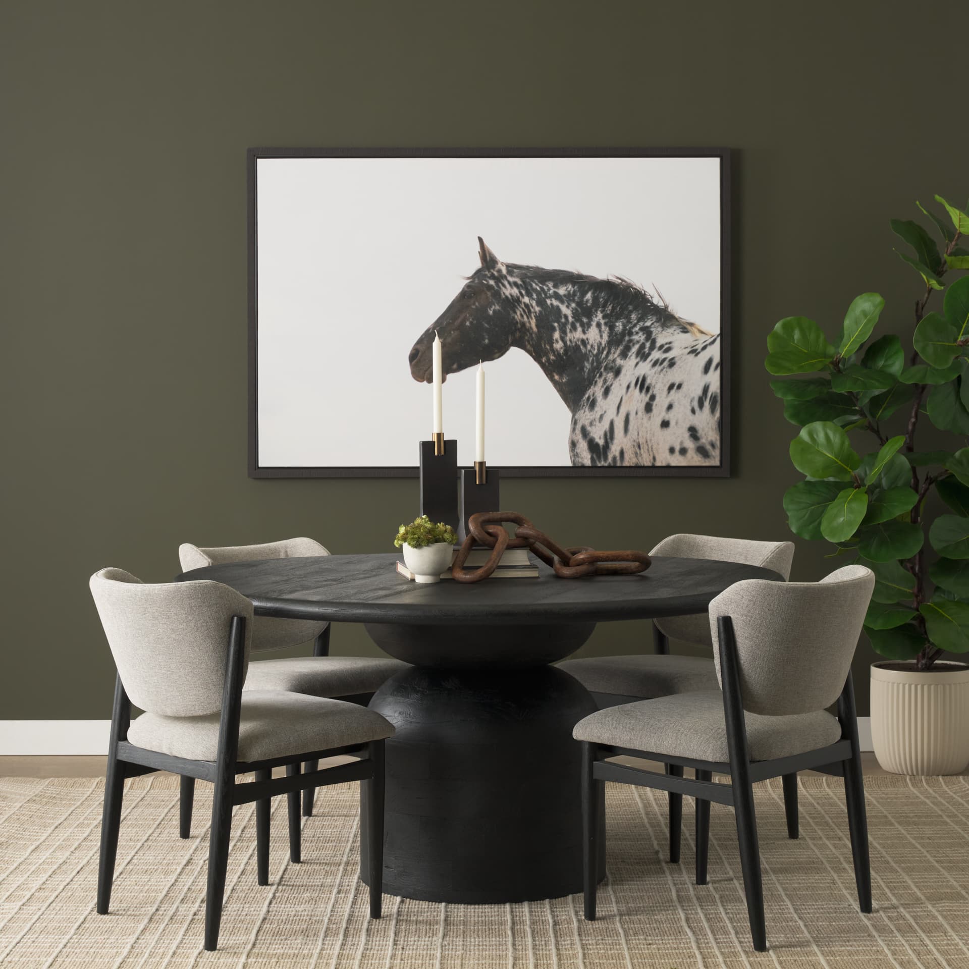 Andromeda 4 by Crystal Lynn Collins Hand-Embellished Textured Framed Canvas Artwork — in a styled room