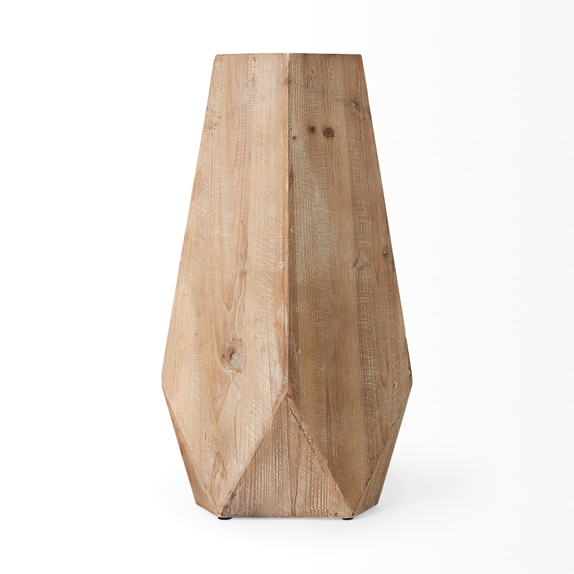 Allen I Large Natural Wooden Base Oval Vase — product photograph
