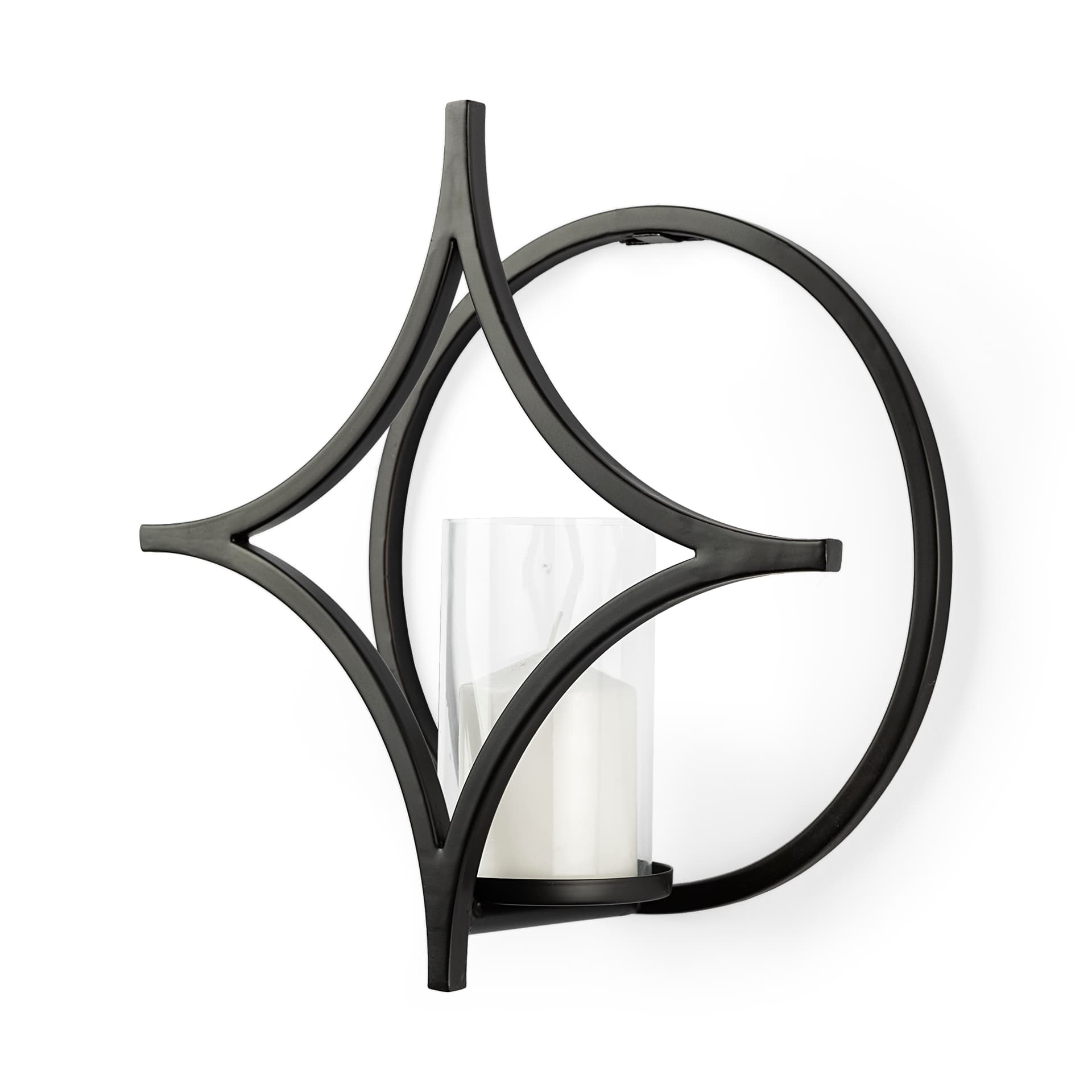 Lyra I Black Wall Candle Holder — product photograph