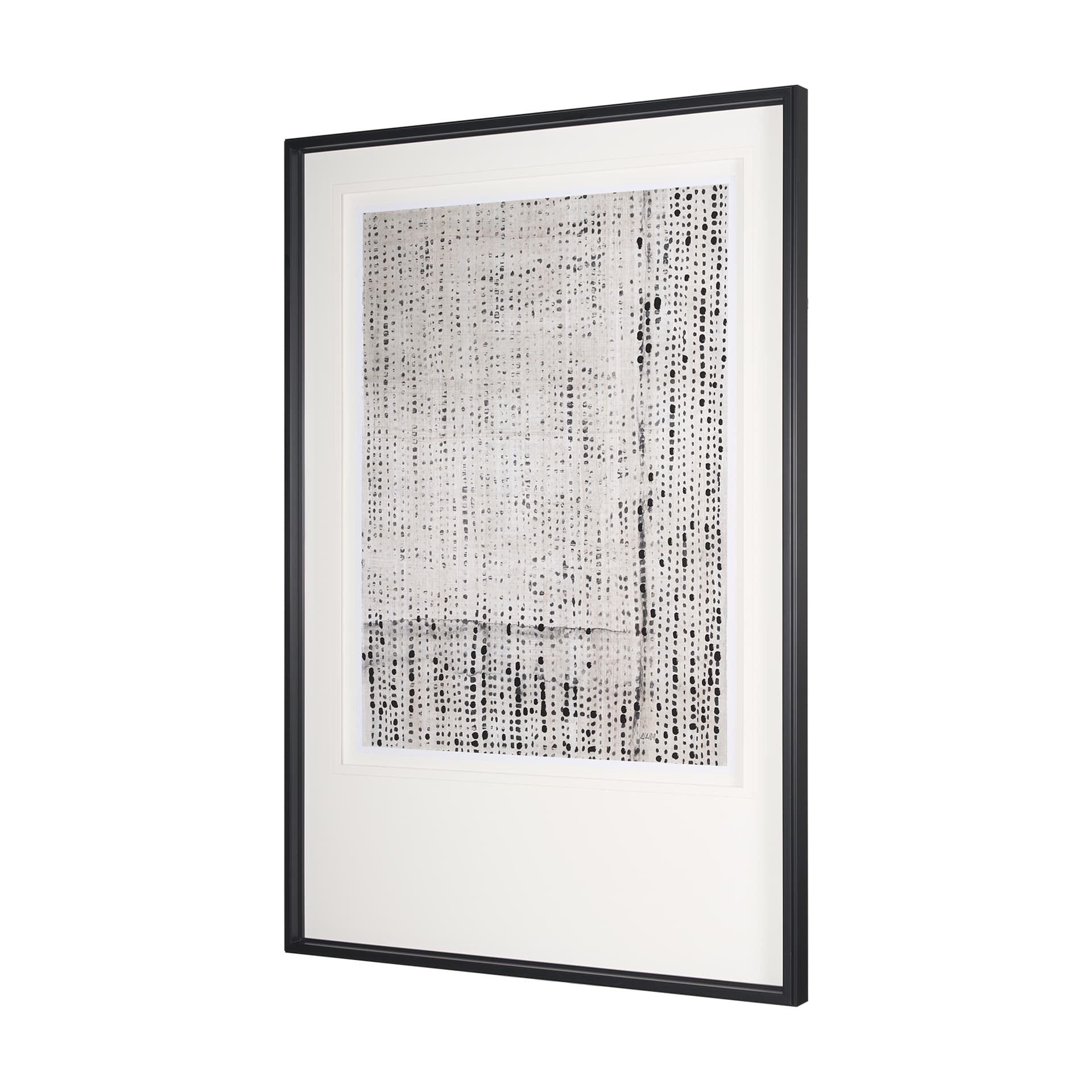 Dot Texture Tan I by Mercana Studio a Hand Embellished Textured Framed Art Print Matted under Glass — product photograph