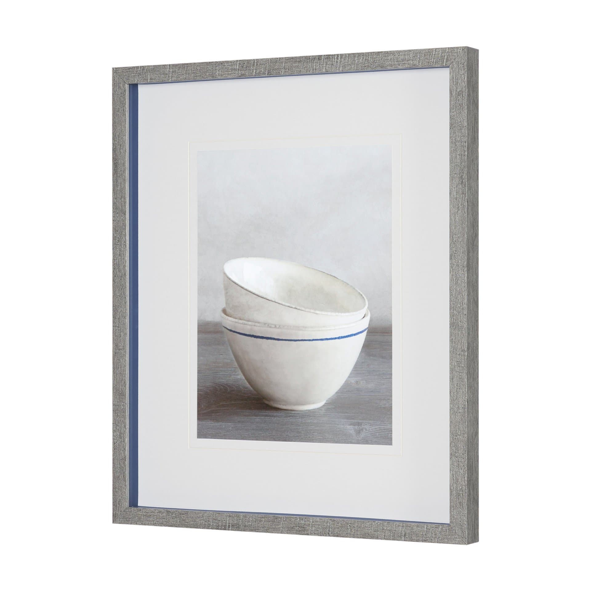 Two Artisan Bowls by Mark Chandon a Framed Art Print Matted under Glass — product photograph