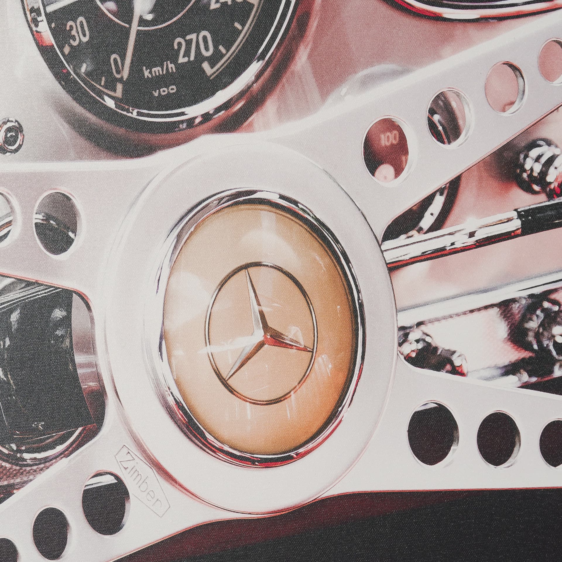 Vintage Car by Magda Izzard Textured Framed Art Print Matted under Glass — product photograph
