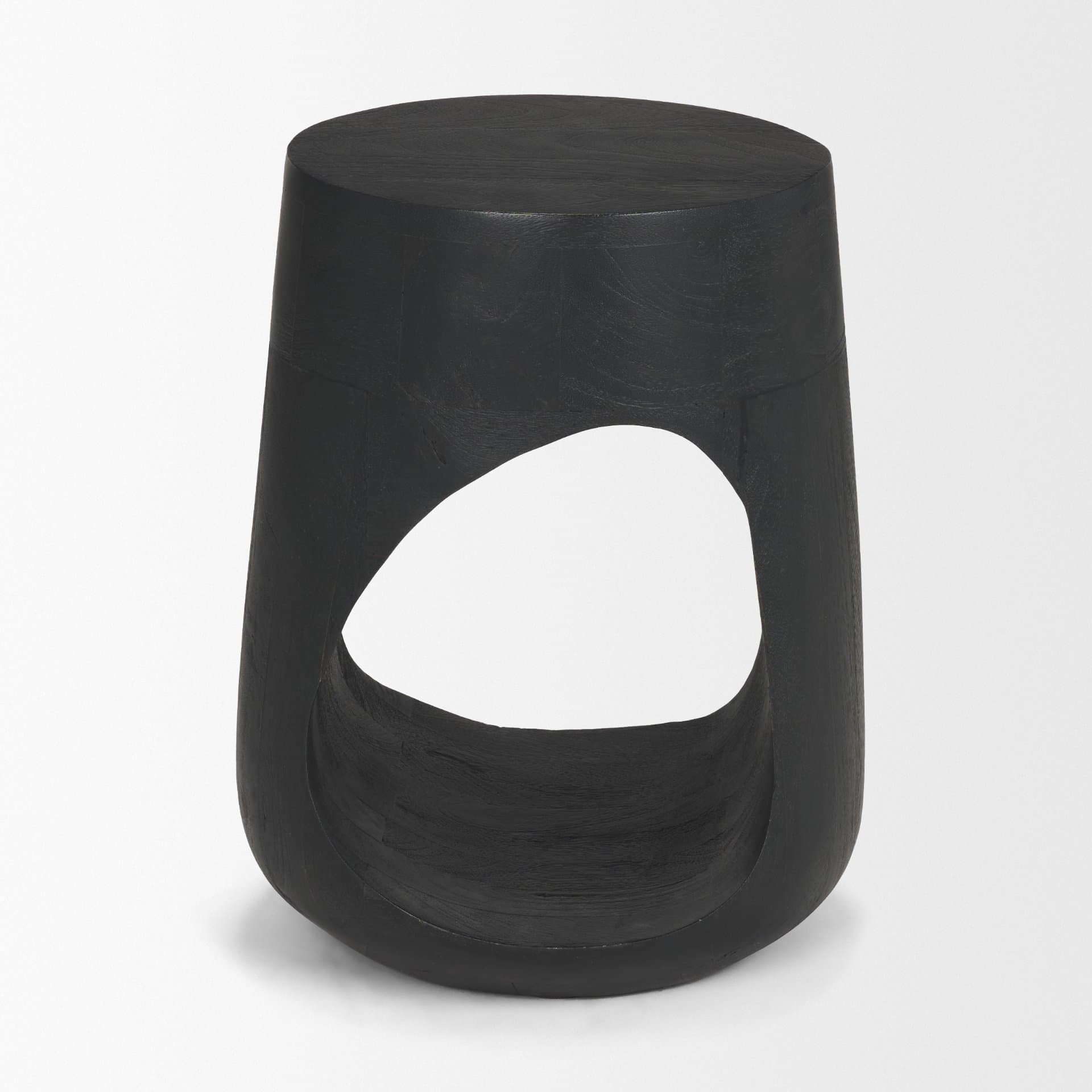 Cove Dark Brown Sculptural Open Side Table — product photograph