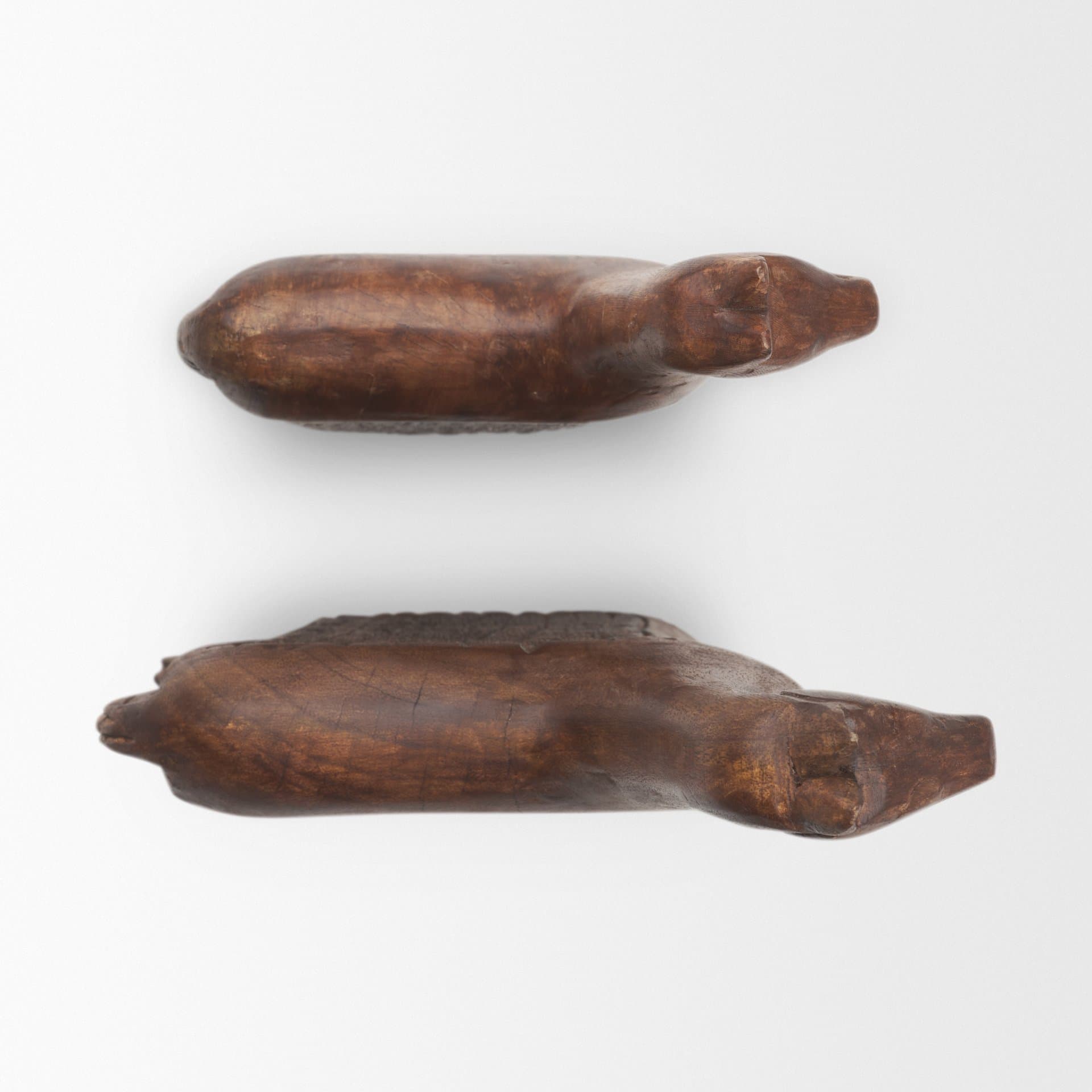 Farasi Medium Brown Wood Carved Horse Object (Set of 2) — product photograph