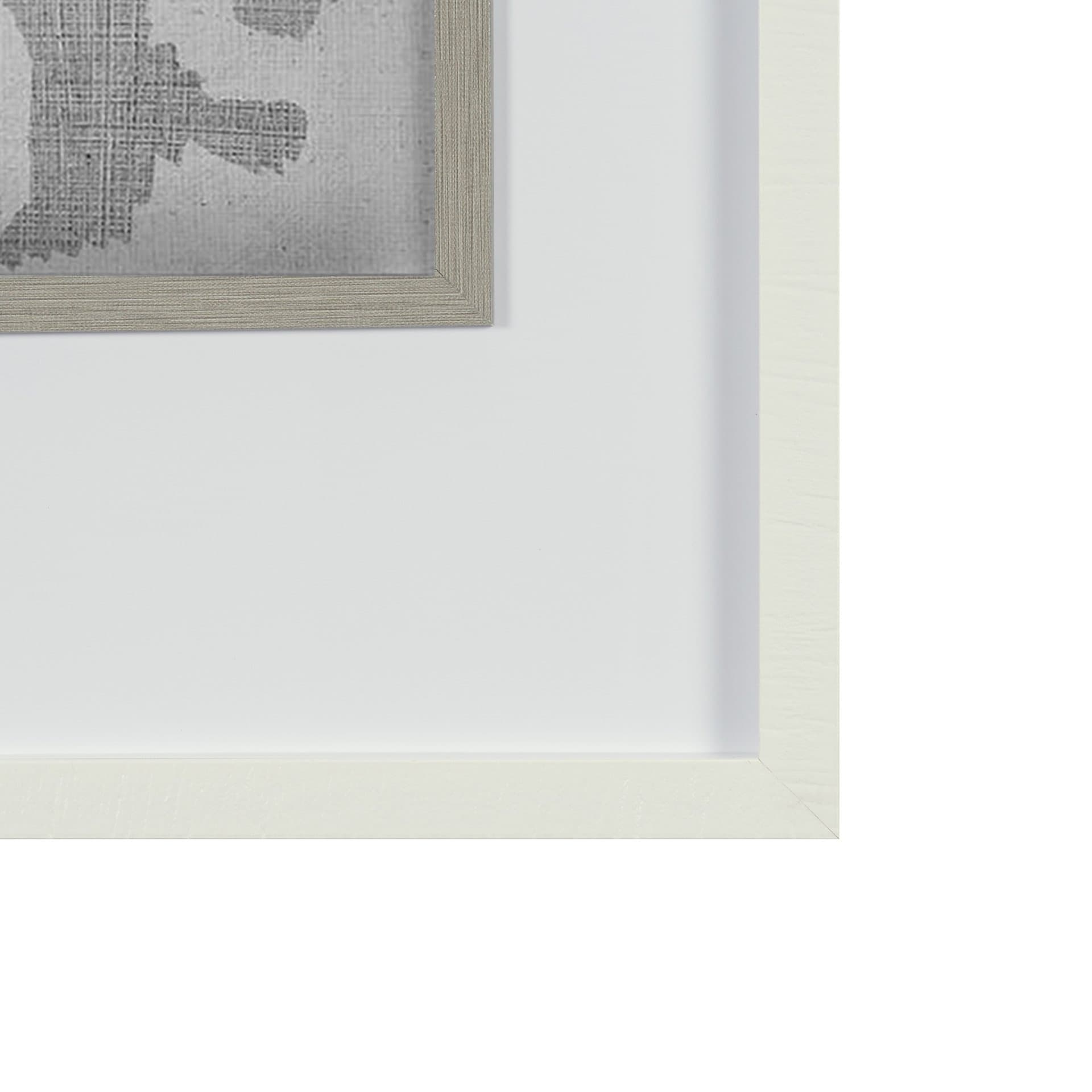 Shadow Ikat II by Chariklia Zarris a Hand Embellished Textured Framed Art Print Matted under Glass — product photograph