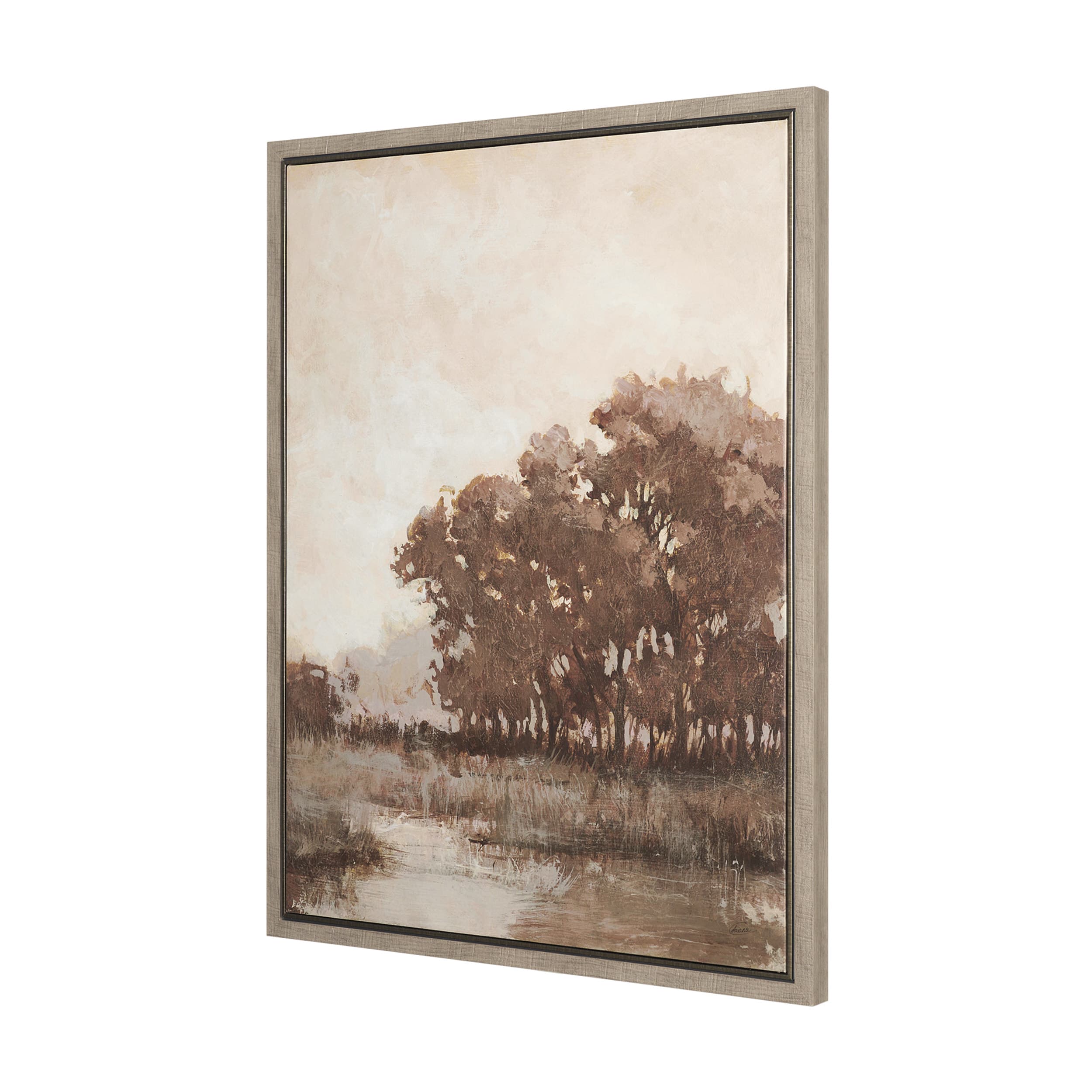 Calm Horizon I by Mercana Studio Hand-Embellished Textured Framed Canvas Artwork — product photograph
