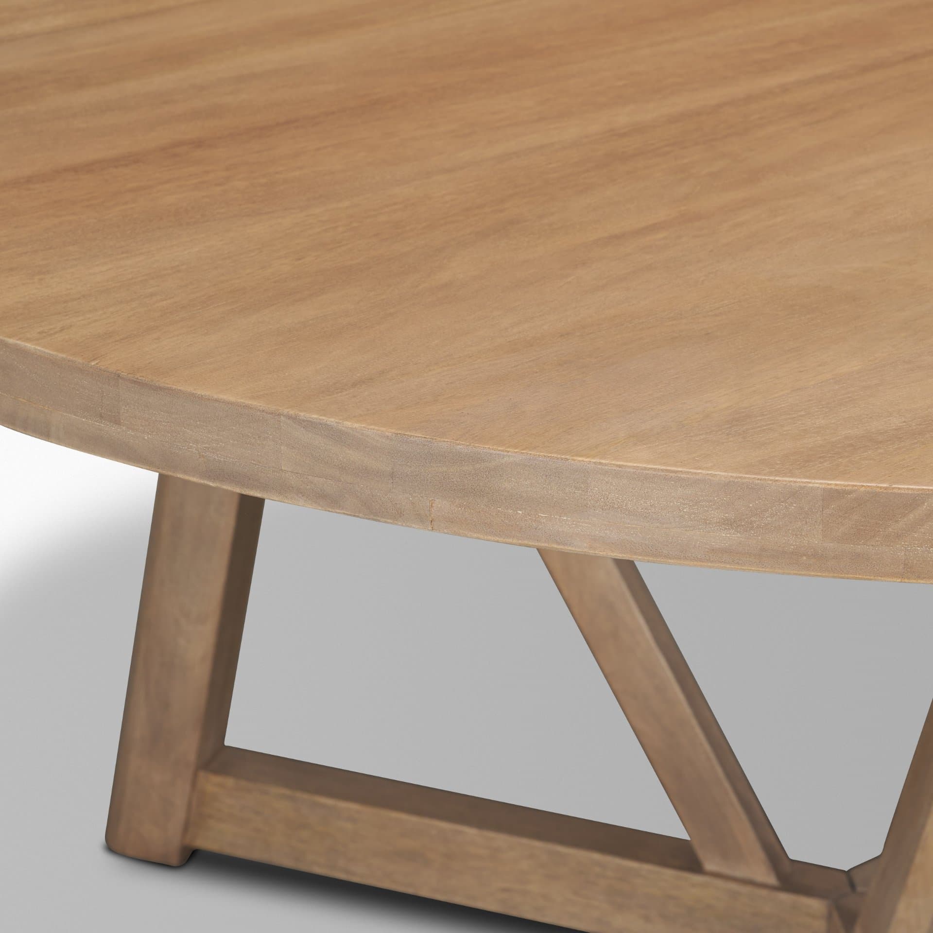 Legolas 60" Round Dining Table | Modern | Brown Wood | Seats 6 — product photograph