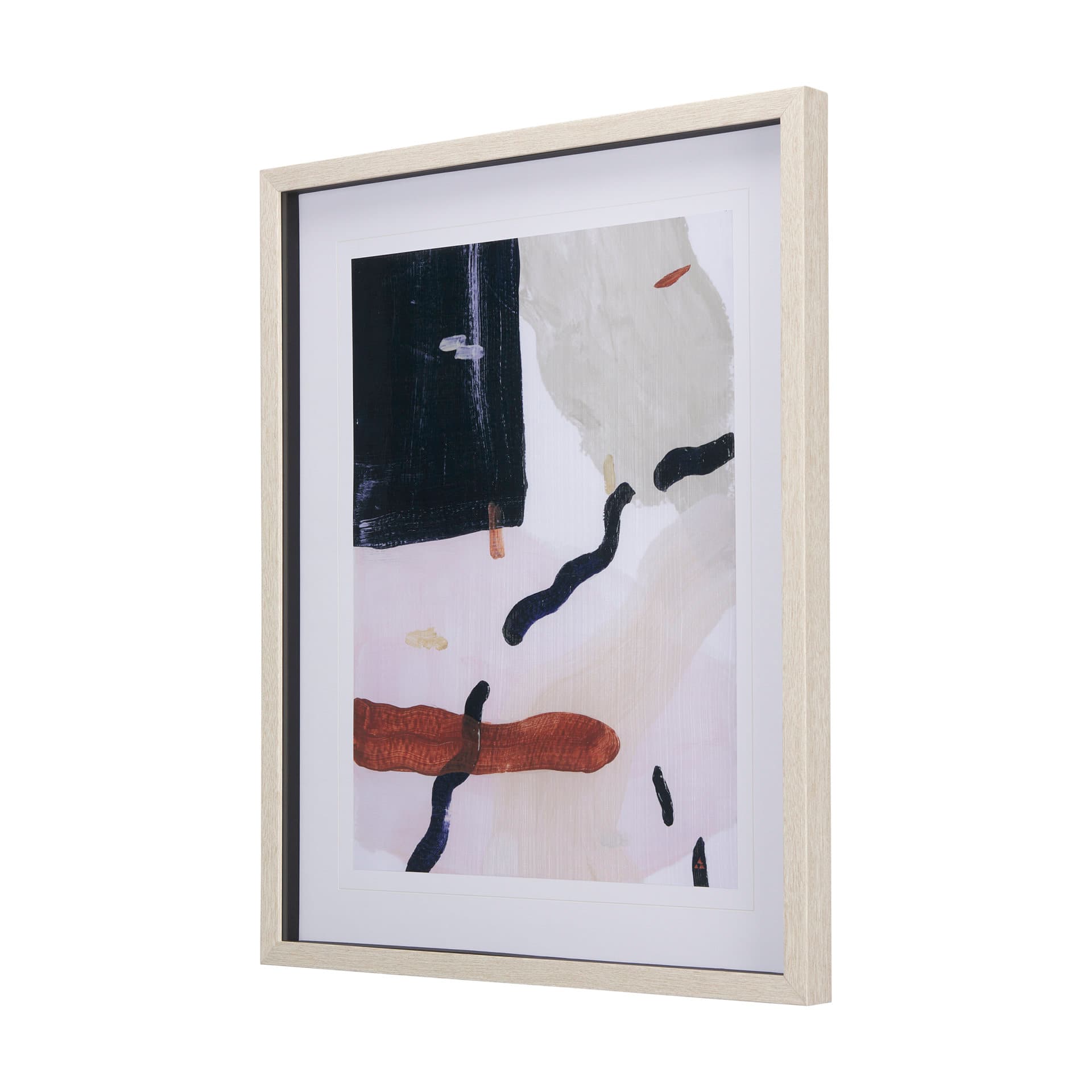 Color Blocks I by Mercana Studio a Hand Embellished Textured Framed Art Print Matted under Glass — product photograph