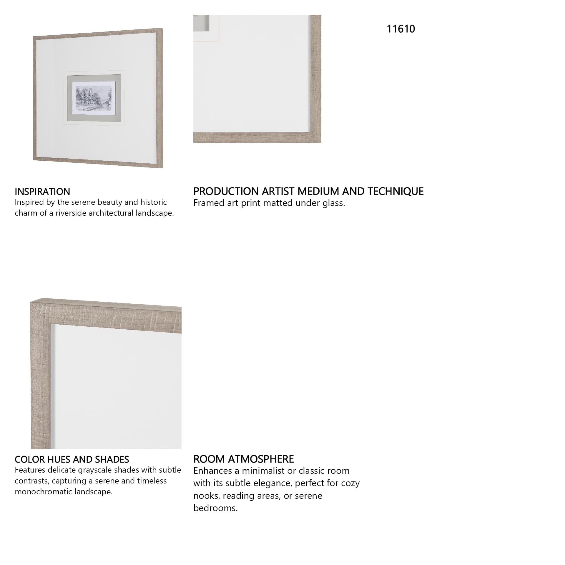 Water Side I by PanPan a Framed Art Print Matted under Glass — in a styled room
