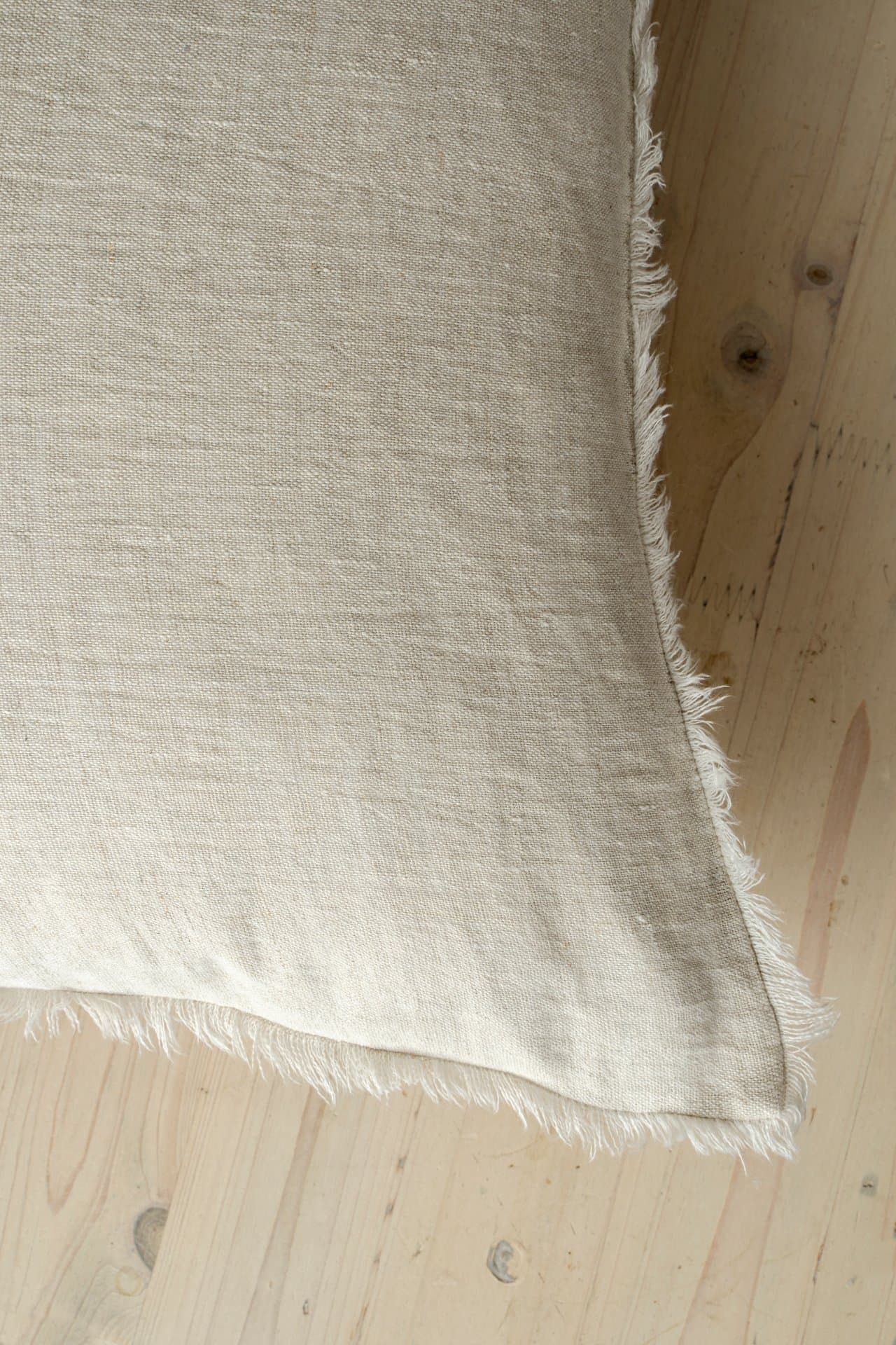 Lina 24x24 Chambray Linen Decorative Pillow Cover — product photograph