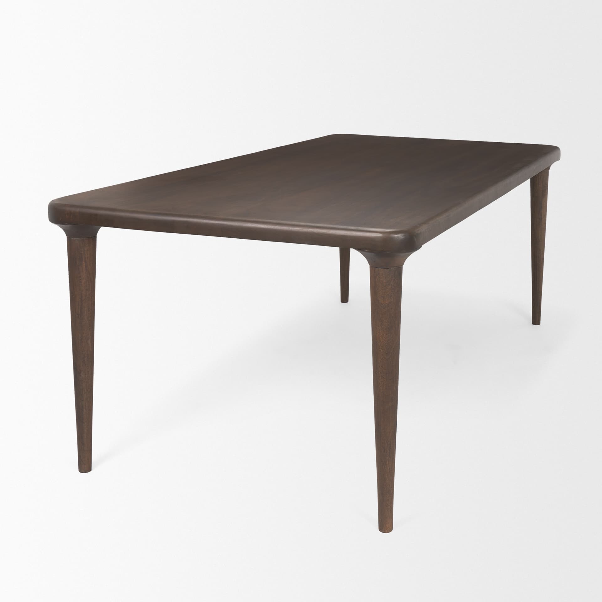 Suvan 72"L x 36"W Rectangular Dining Table | Modern | Med-Dark Brown Wood | Seats 6 — product photograph