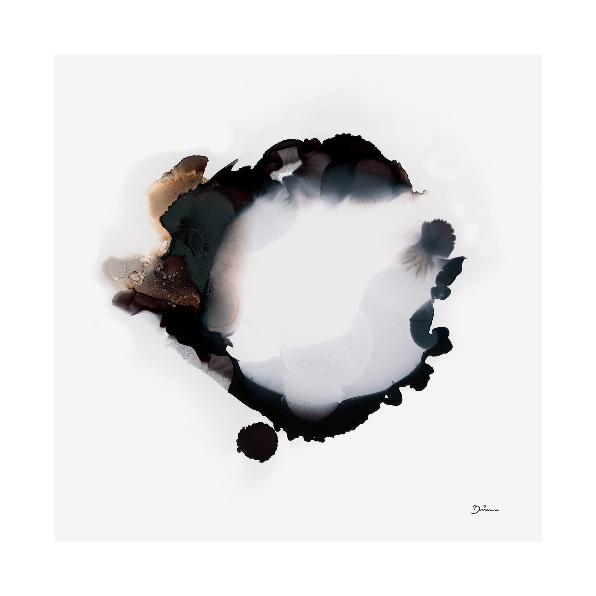 In Memoriam I by Mercana Studio a Hand Embellished Textured Canvas — product photograph