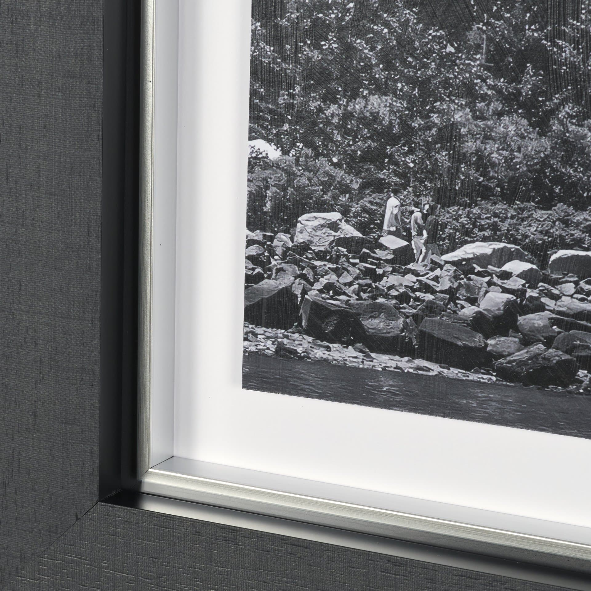Brooklyn Bridge (Set of 3) by Richard Silver Textured Framed Art Print Matted under Glass — product photograph