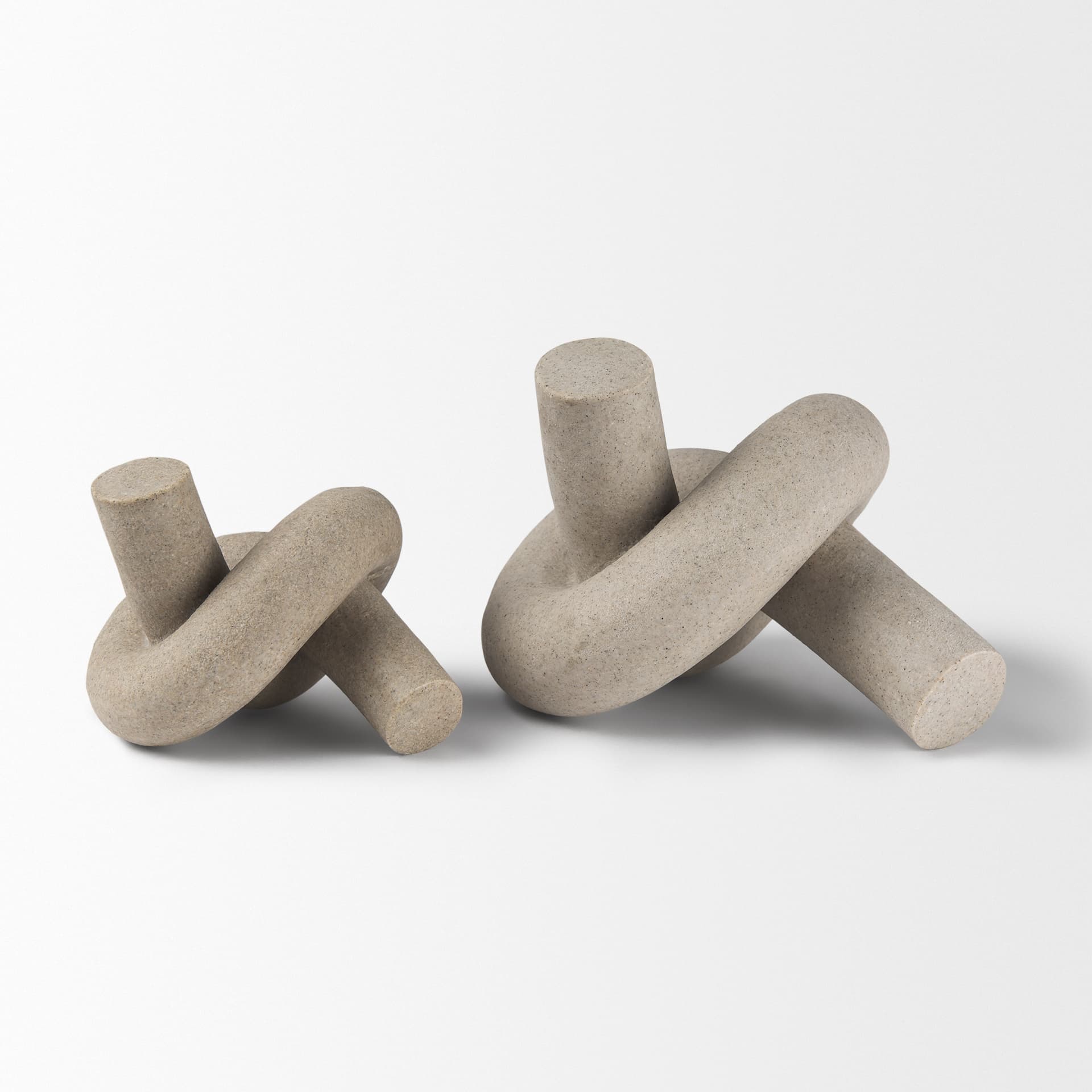 Otto Sandstone Resin Large Knot Sculpture Decorative Object — product photograph