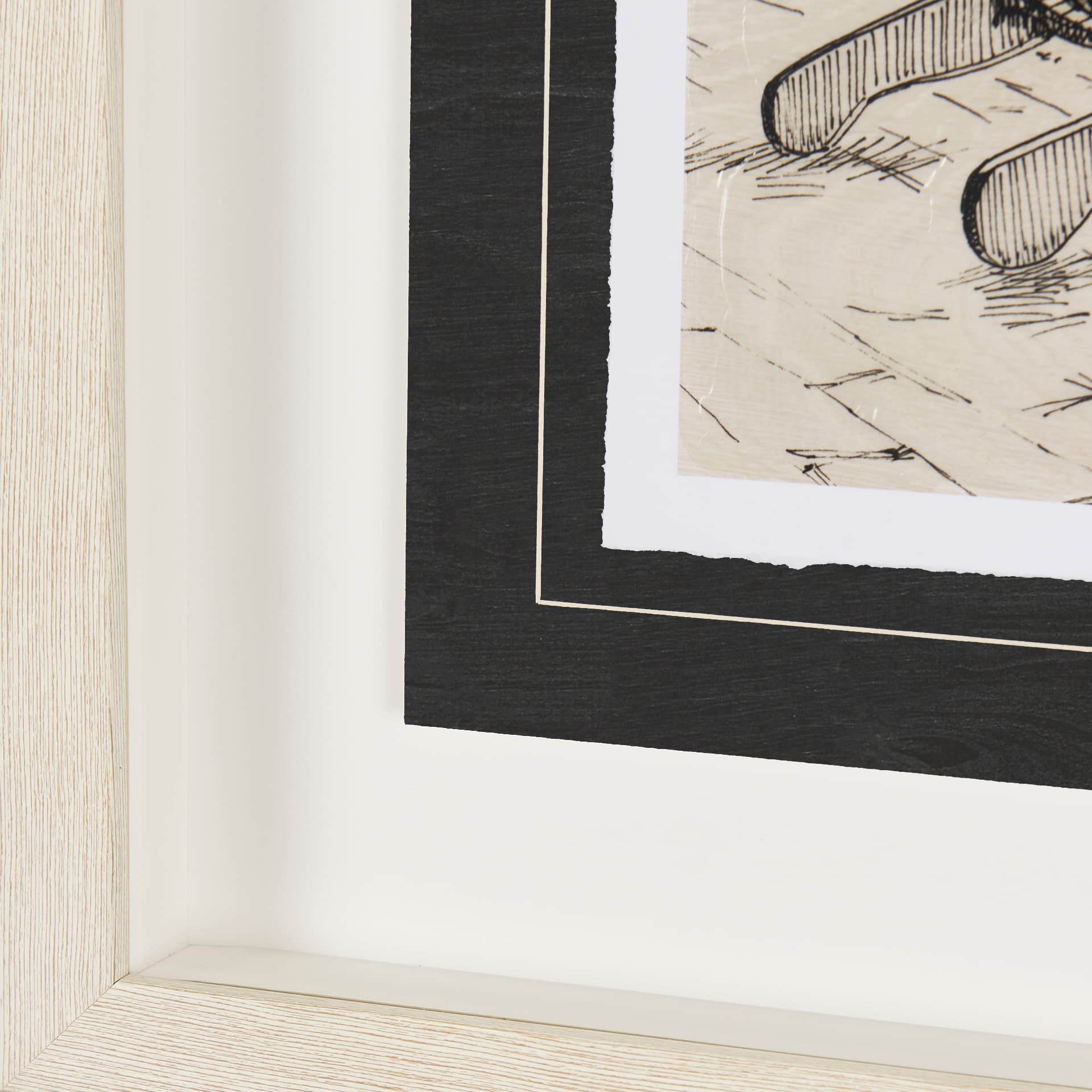 Fireside III by Mercana Studio a Hand Embellished Textured Framed Art Print Matted under Glass — product photograph