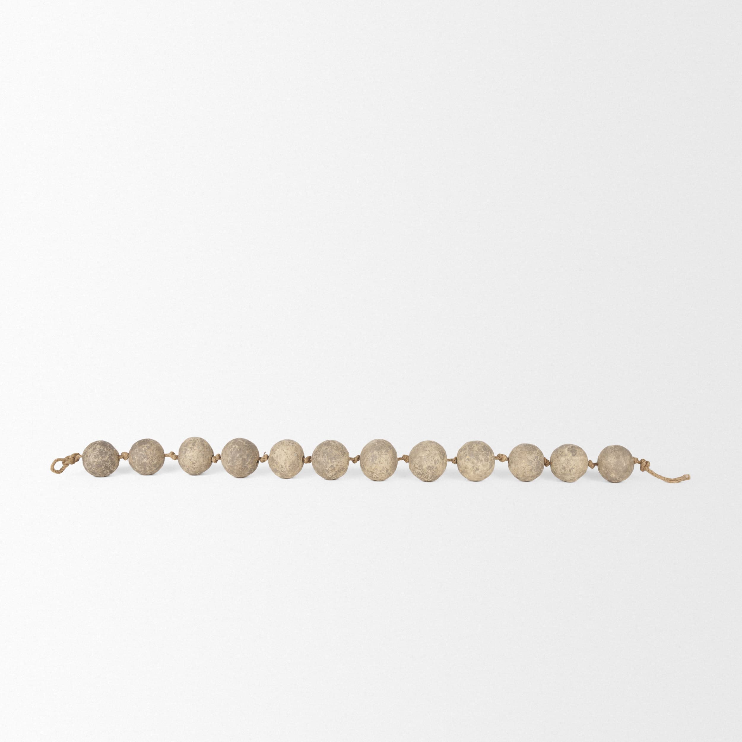 Varamala Dark Beige Paper Mache Sphere Garland — product photograph