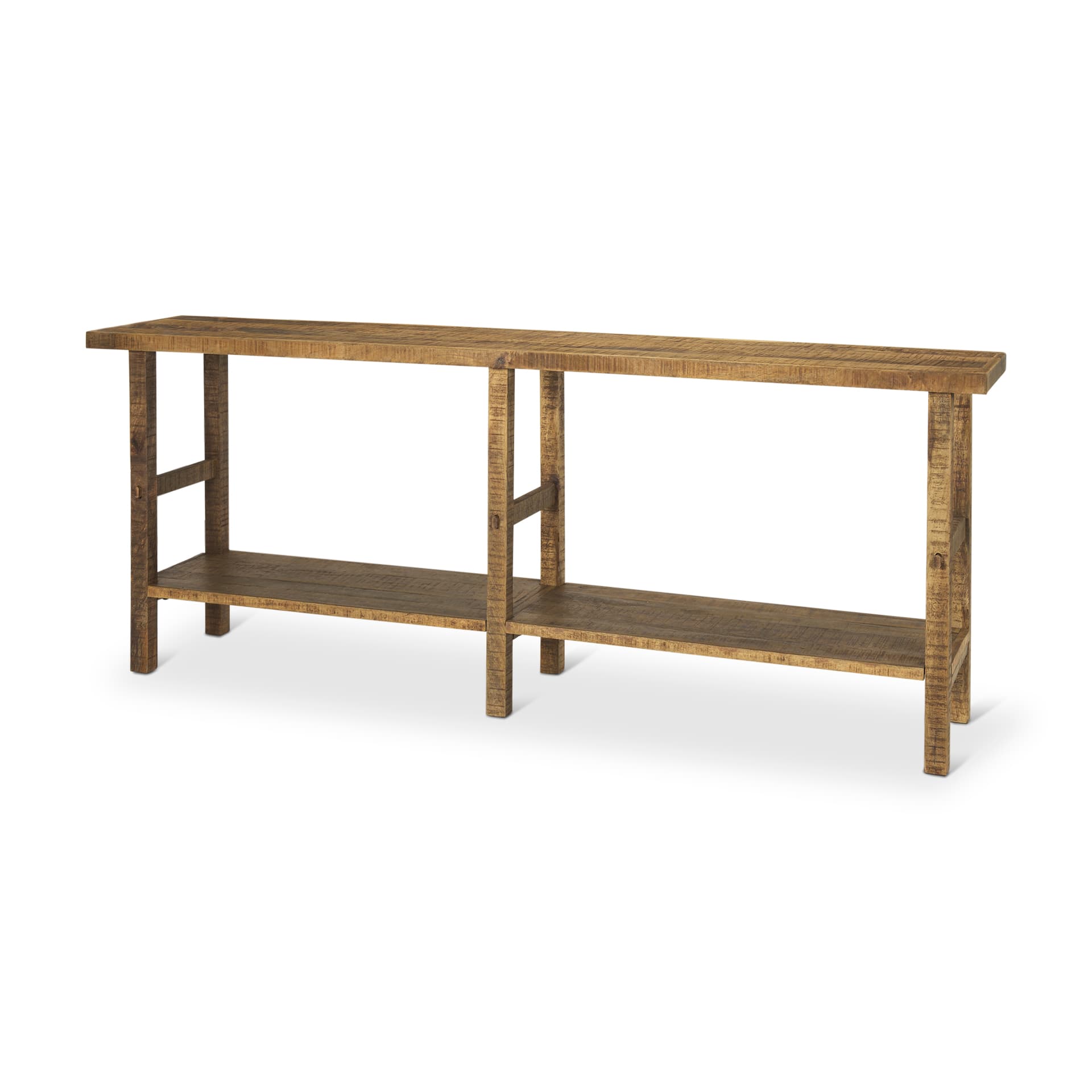 Rosie 76.5" Brown Wood Console Table — product photograph