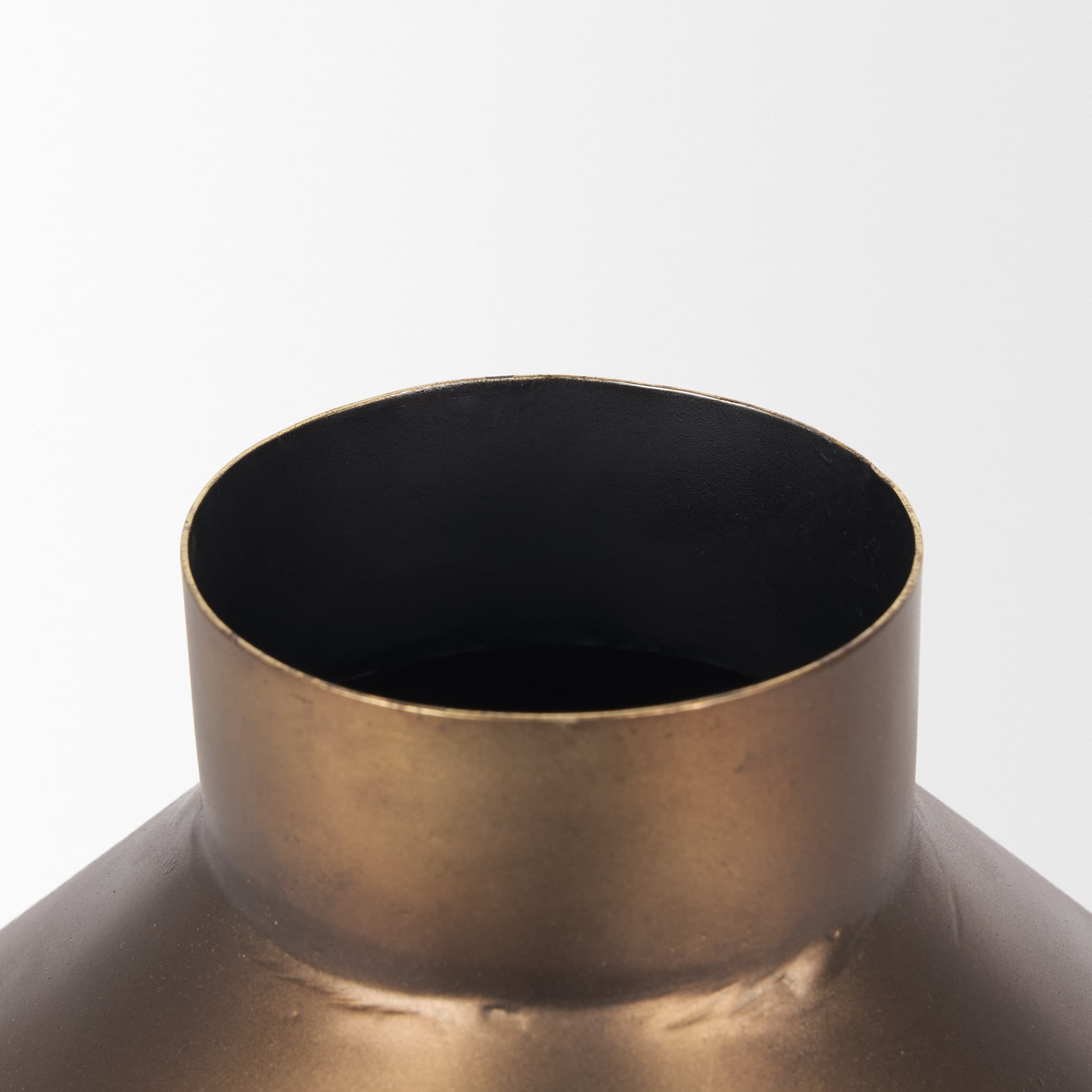 Perrin Small Brushed Gold Metal Decorative Vase — product photograph