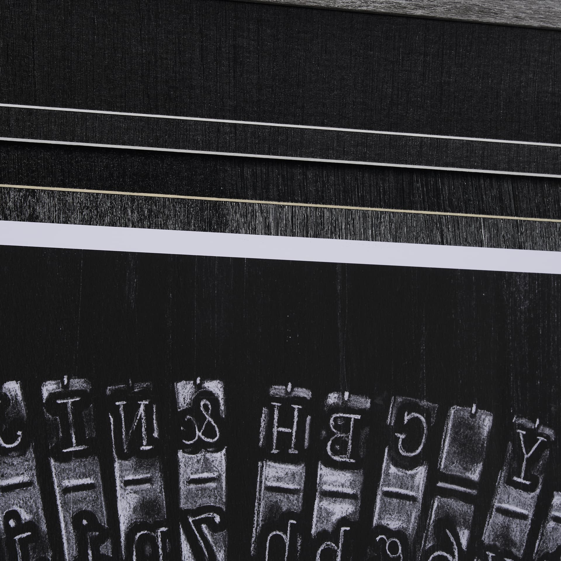 Antique Typewriter Bars by Ethan Harper Hand Embellished Textured Framed Photo Art Print Matted unde — product photograph