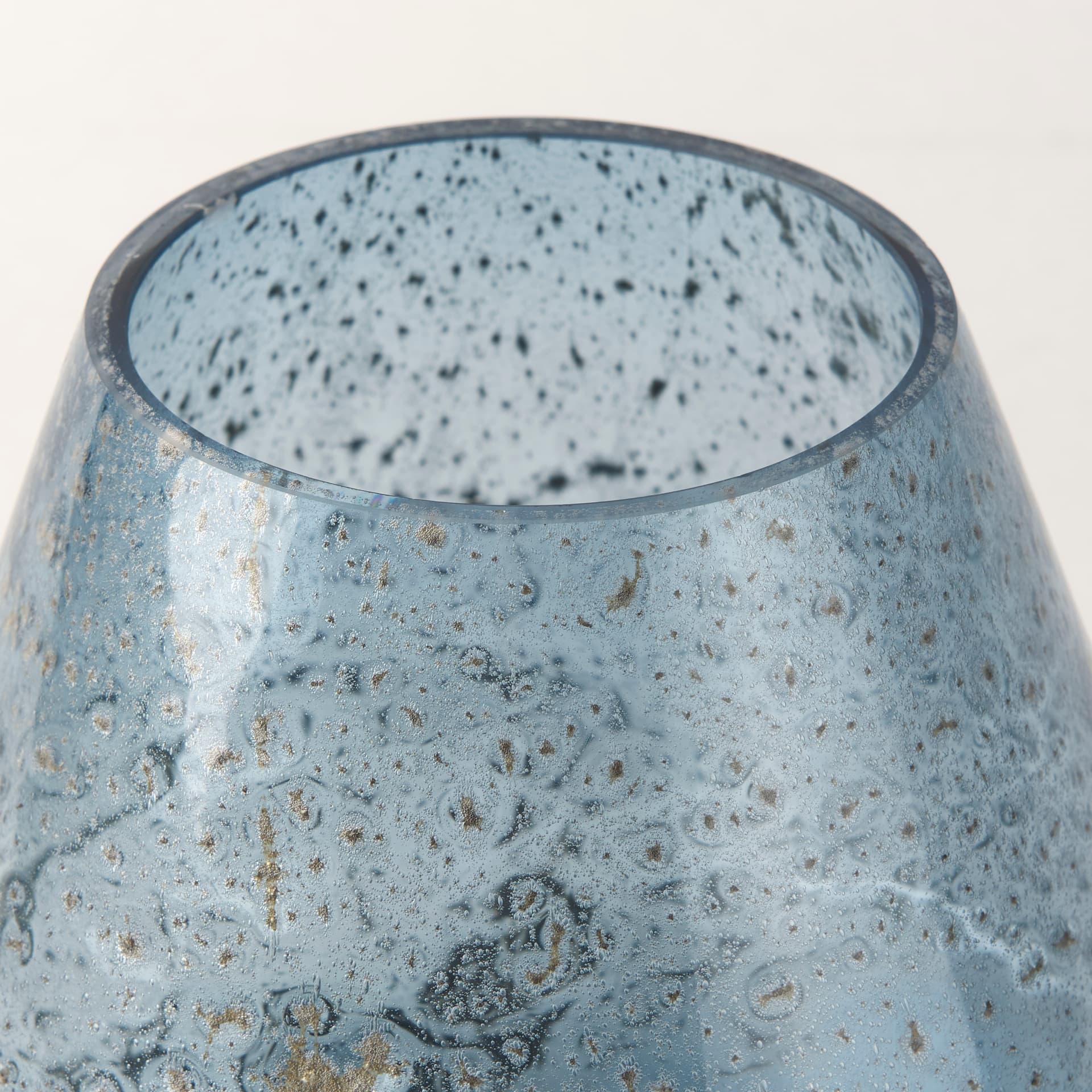 Robyn Short Blue Glass Vase — product photograph