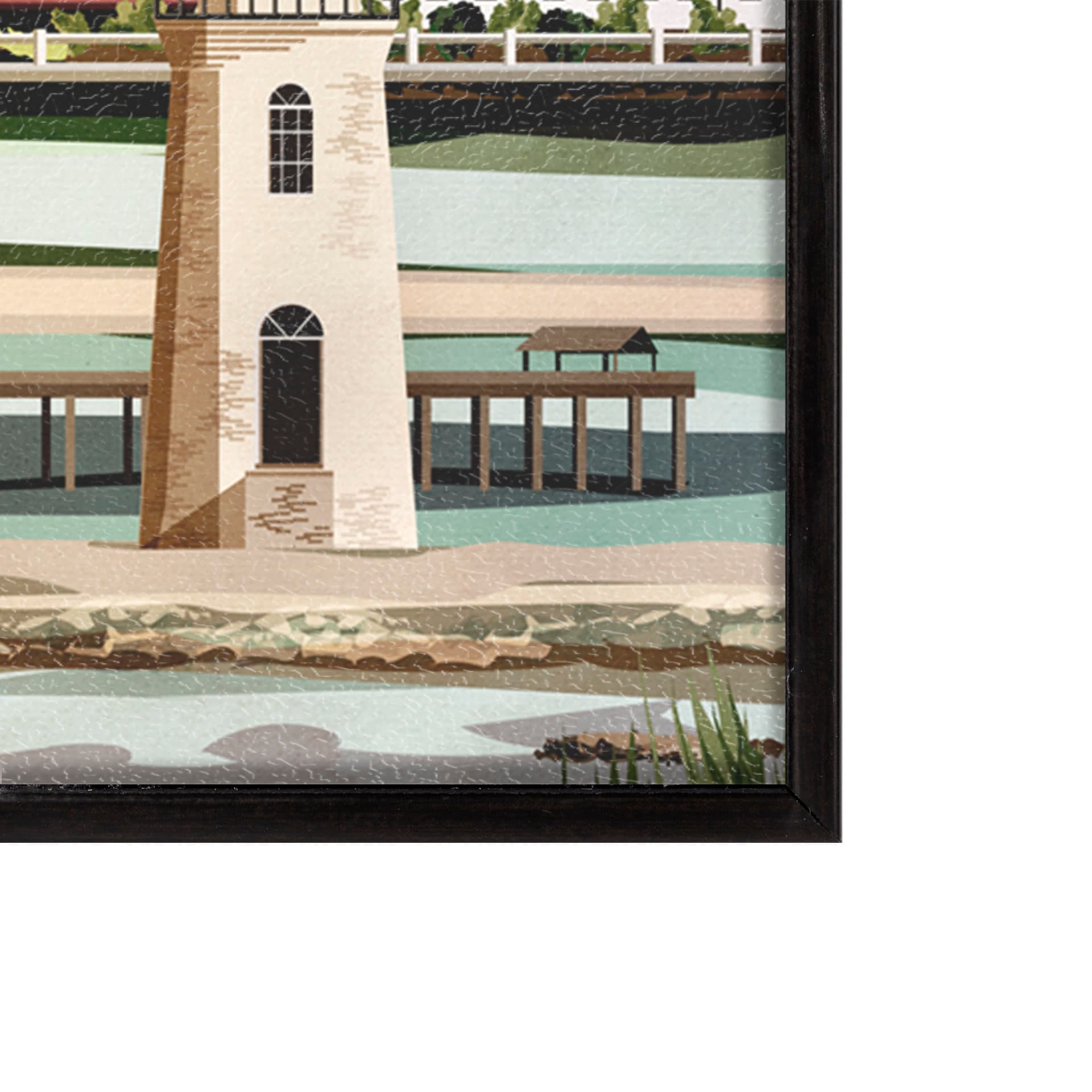 Georgia Go USA (SM) by Mercana Studio a Hand Embellished Decograph Framed Art Print — product photograph