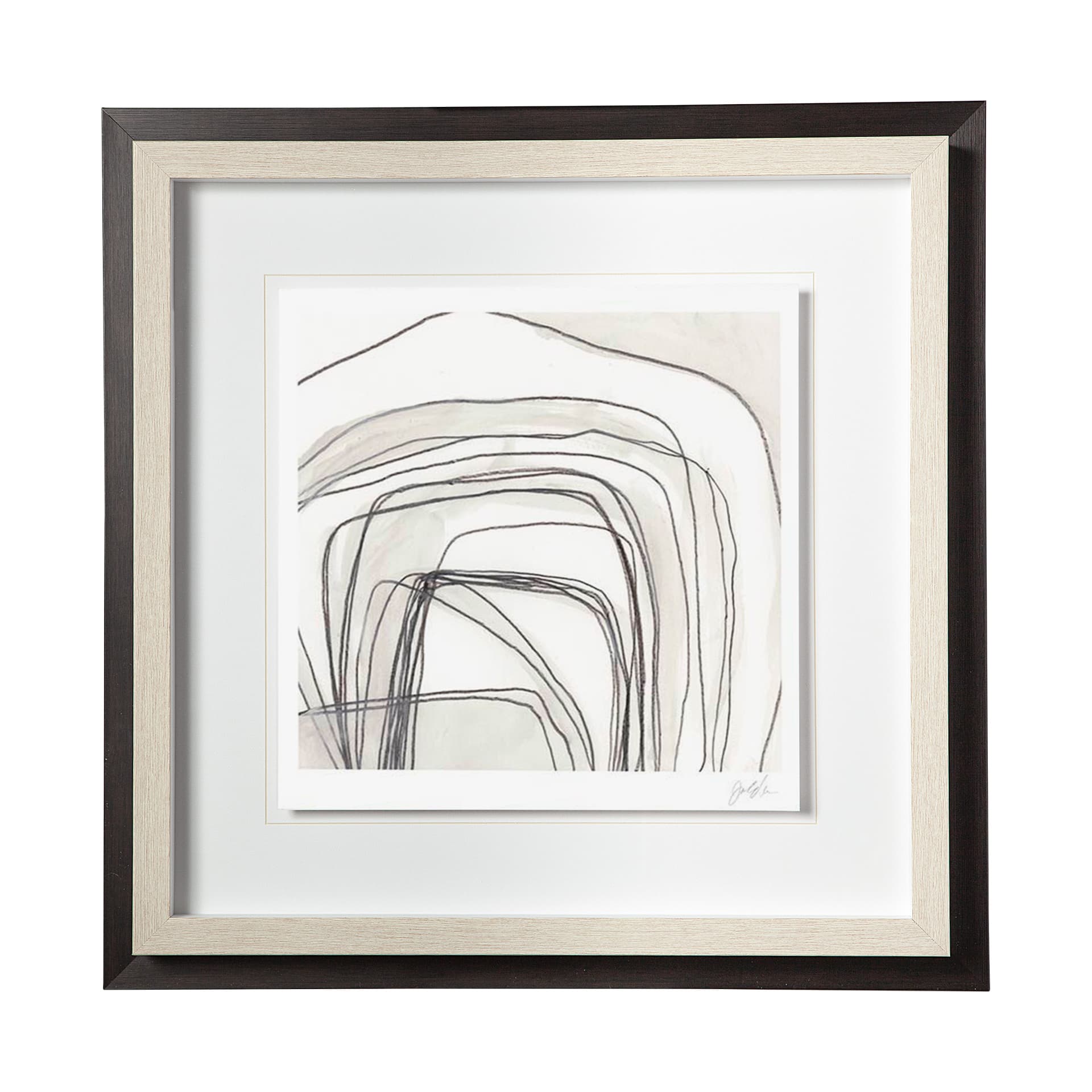 Custom Abstract Logic III by June Vess a Framed Art Print Matted under Glass — product photograph