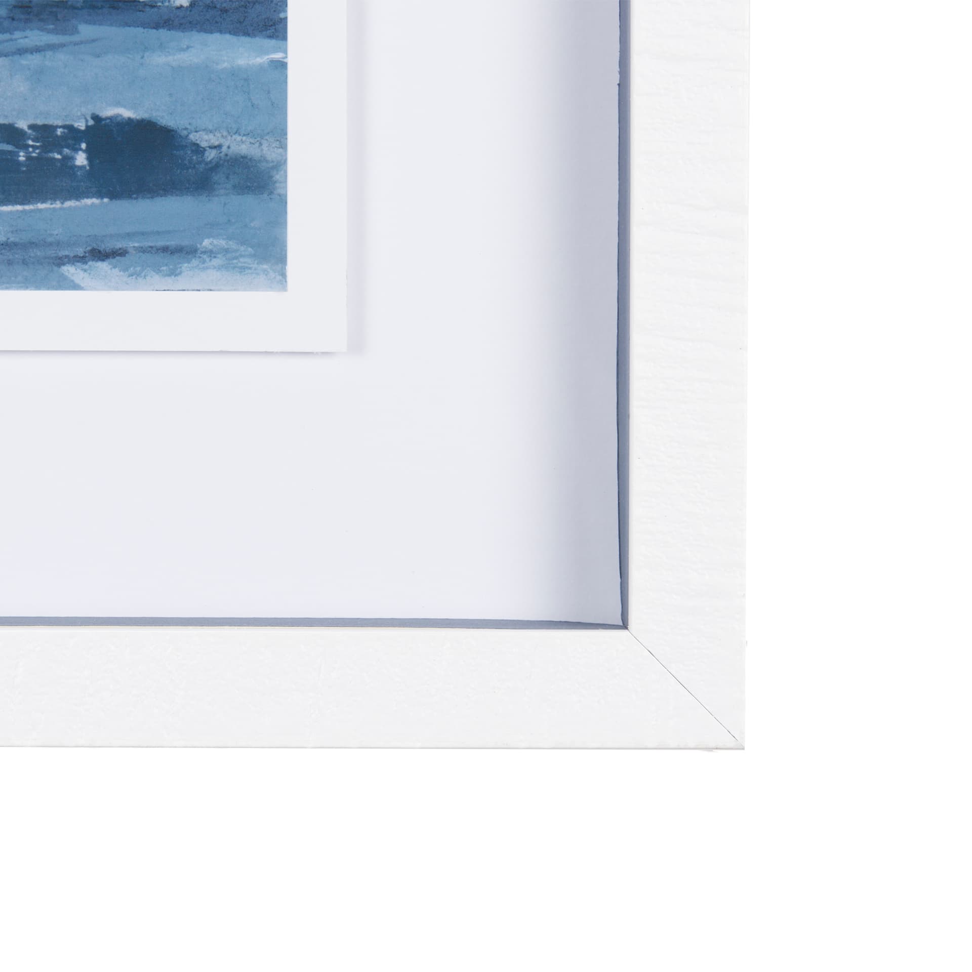 Cloud and Sea by Mercana Studio a Hand Embellished Textured Framed Art Print Matted under Glass — product photograph