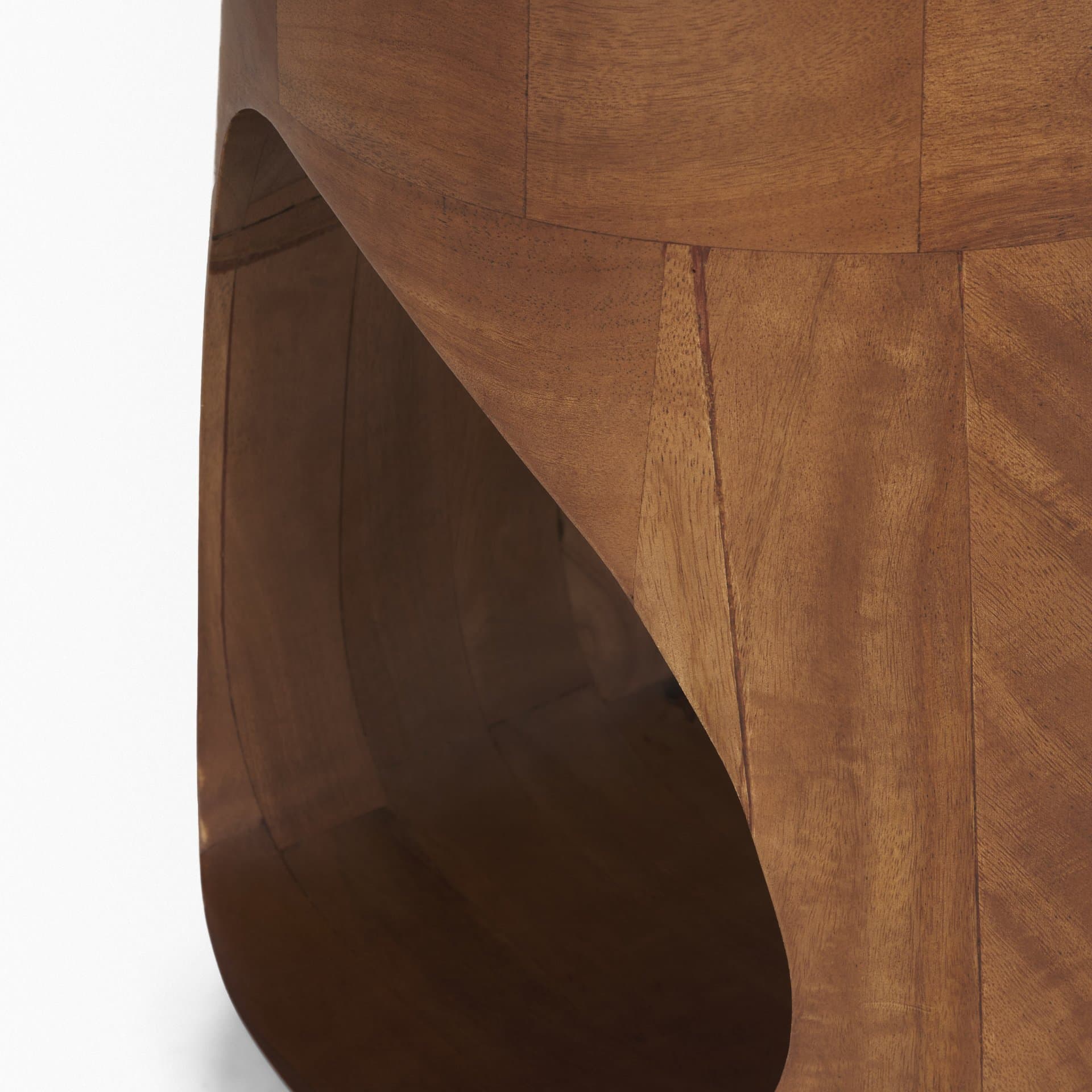Cove Mid-Brown Sculptural Open Side Table — product photograph