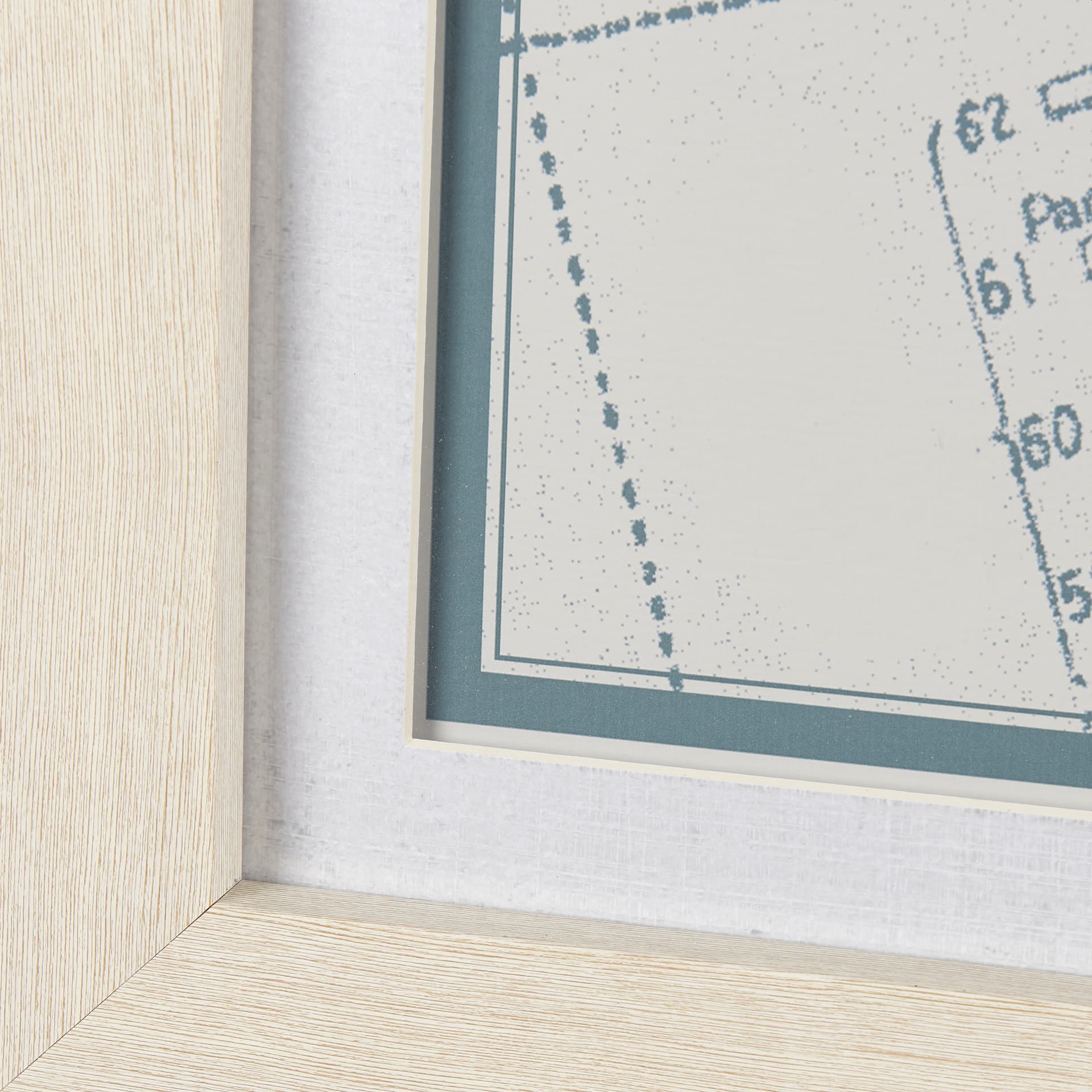 Manhattan Map I by Mercana Studio a Hand Embellished Textured Framed Art Print Matted under Glass — product photograph