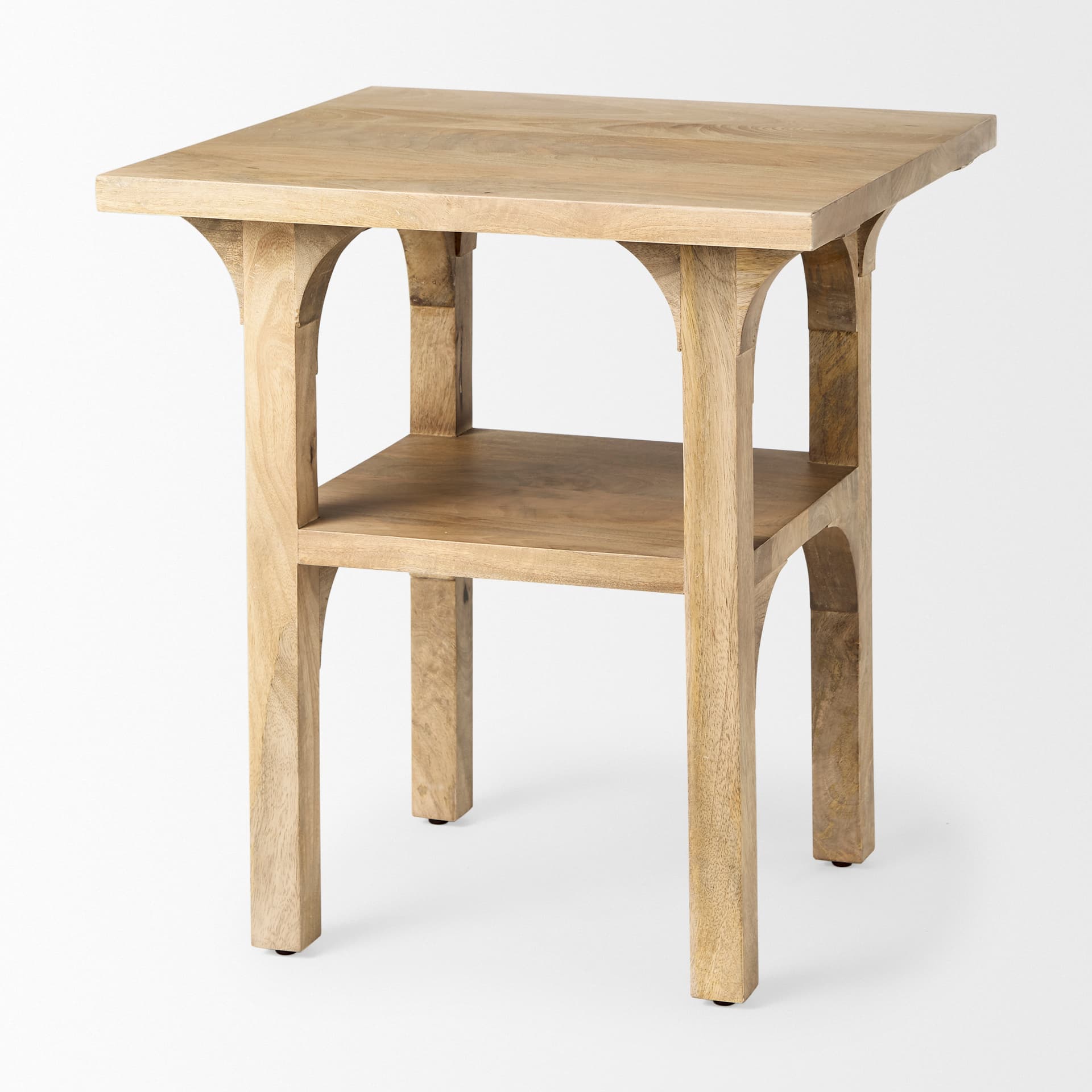 Candace Light Wood Bridge Accent Table — product photograph